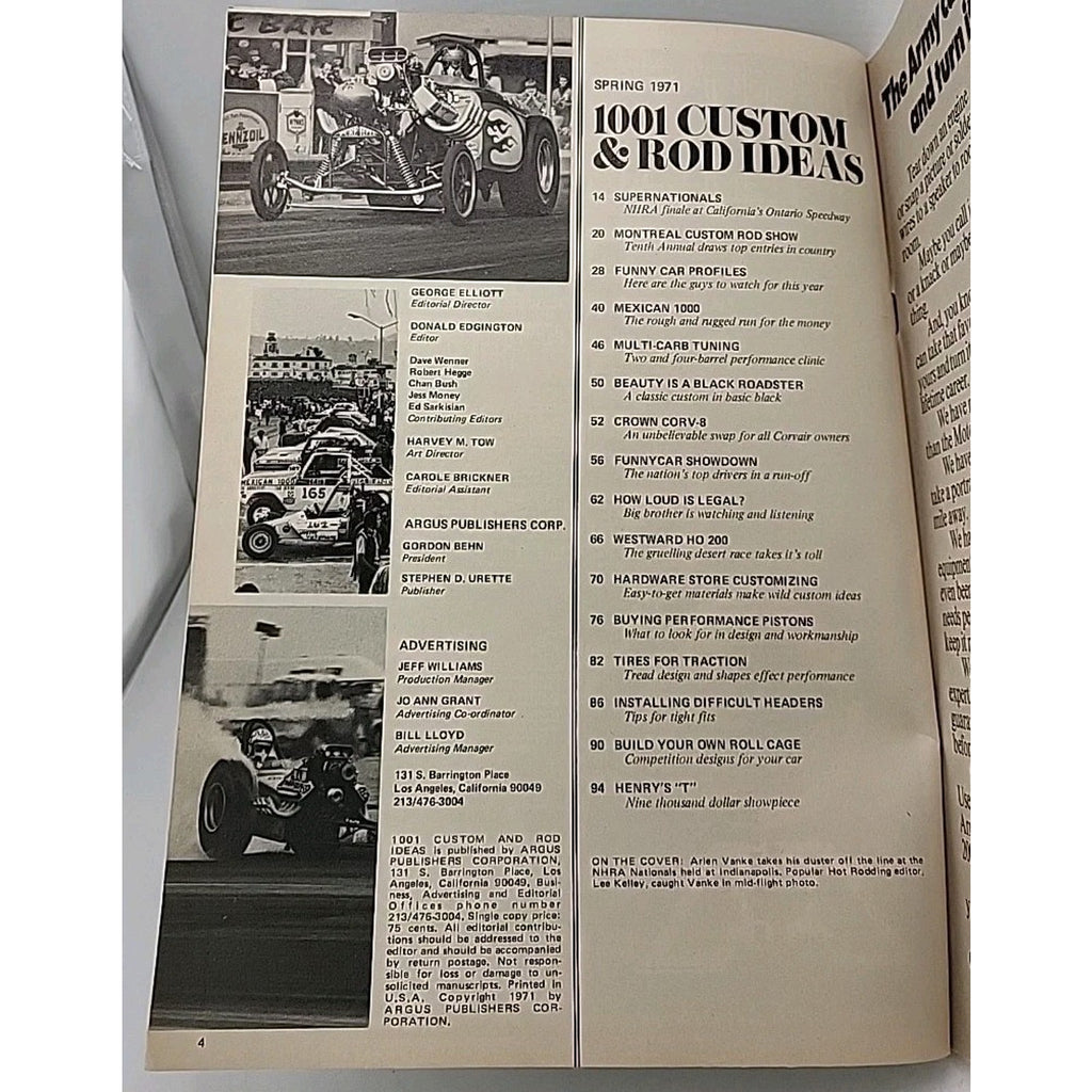 1001 Custom And Rod Ideas Magazine - Spring 1971