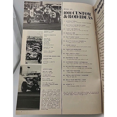 1001 Custom And Rod Ideas Magazine - Spring 1971