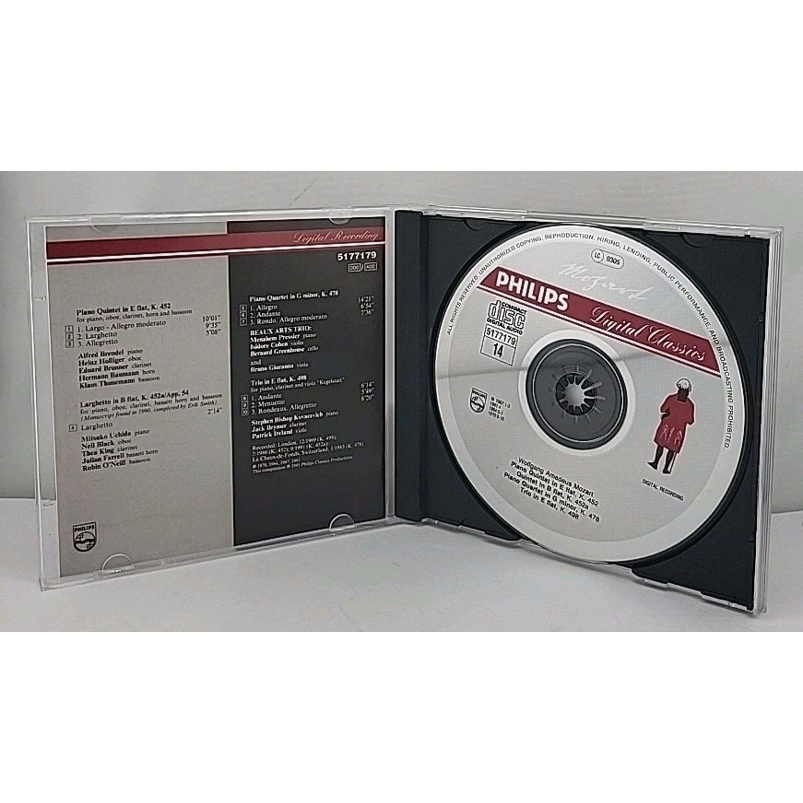 Mozart Chamber Music with Piano CD Complete Mozart Edition 14 Philips
