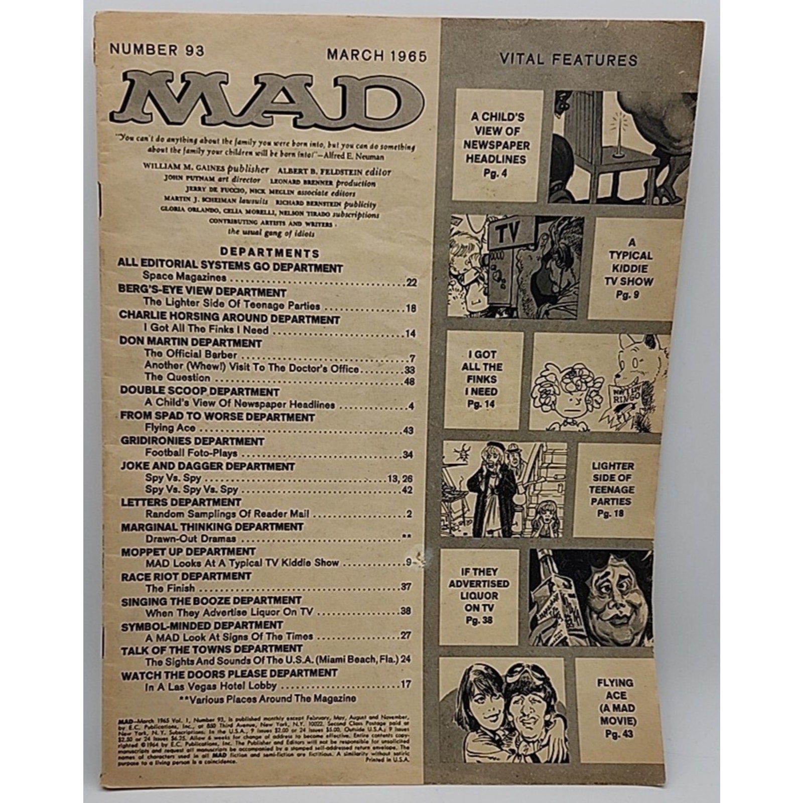 Mad Magazine March 1965 Number 93