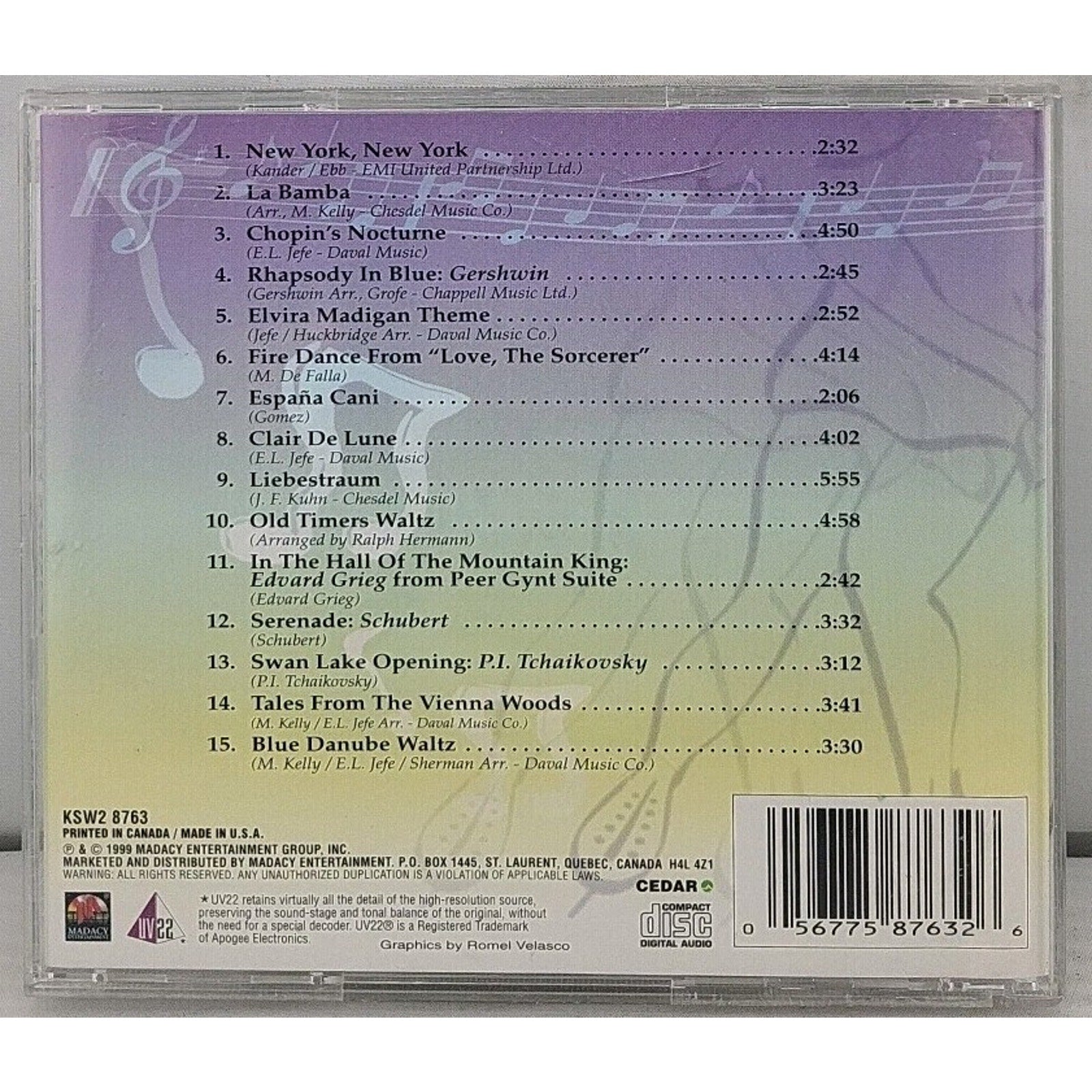 Classics on Ice Music CD Figure Skating Theme