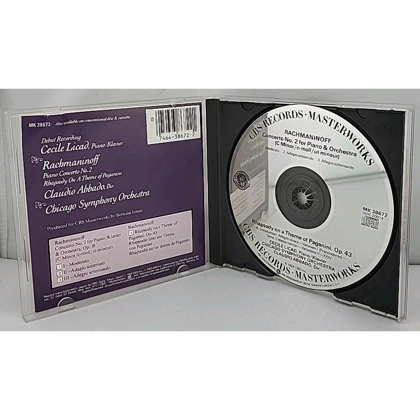 Chicago Symphony Orchestra : Rachmaninov: Piano Concerto No. 2, Rhaps CD