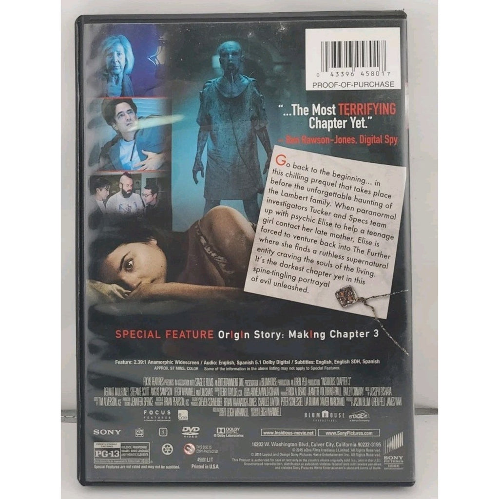 Insidious: Chapter 3 (DVD, 2015)