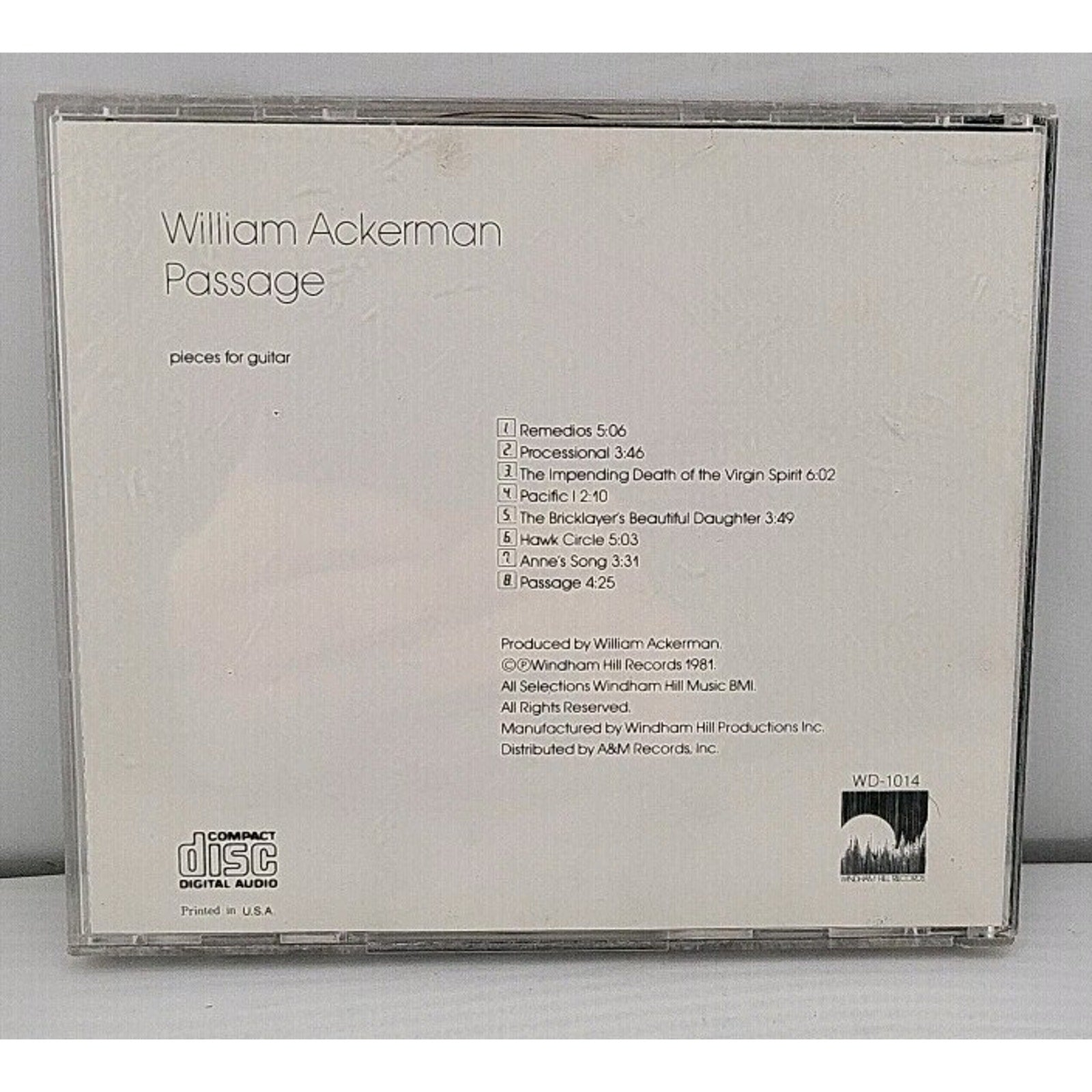 Passage by Will Ackerman (CD, Windham Hill Records)