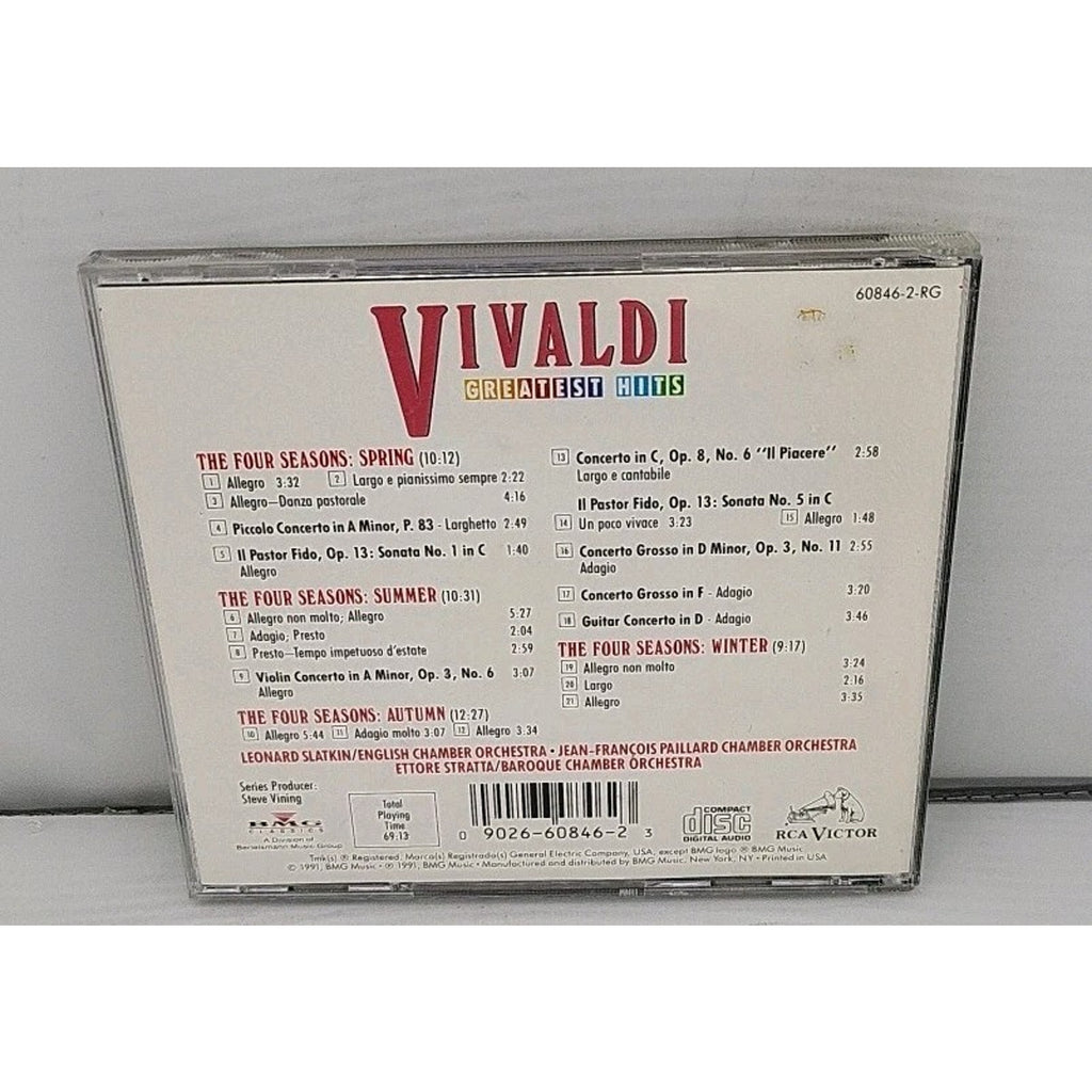Greatest Hits by Vivaldi / Slatkin / Ormandy / Reiner (CD, 1991)