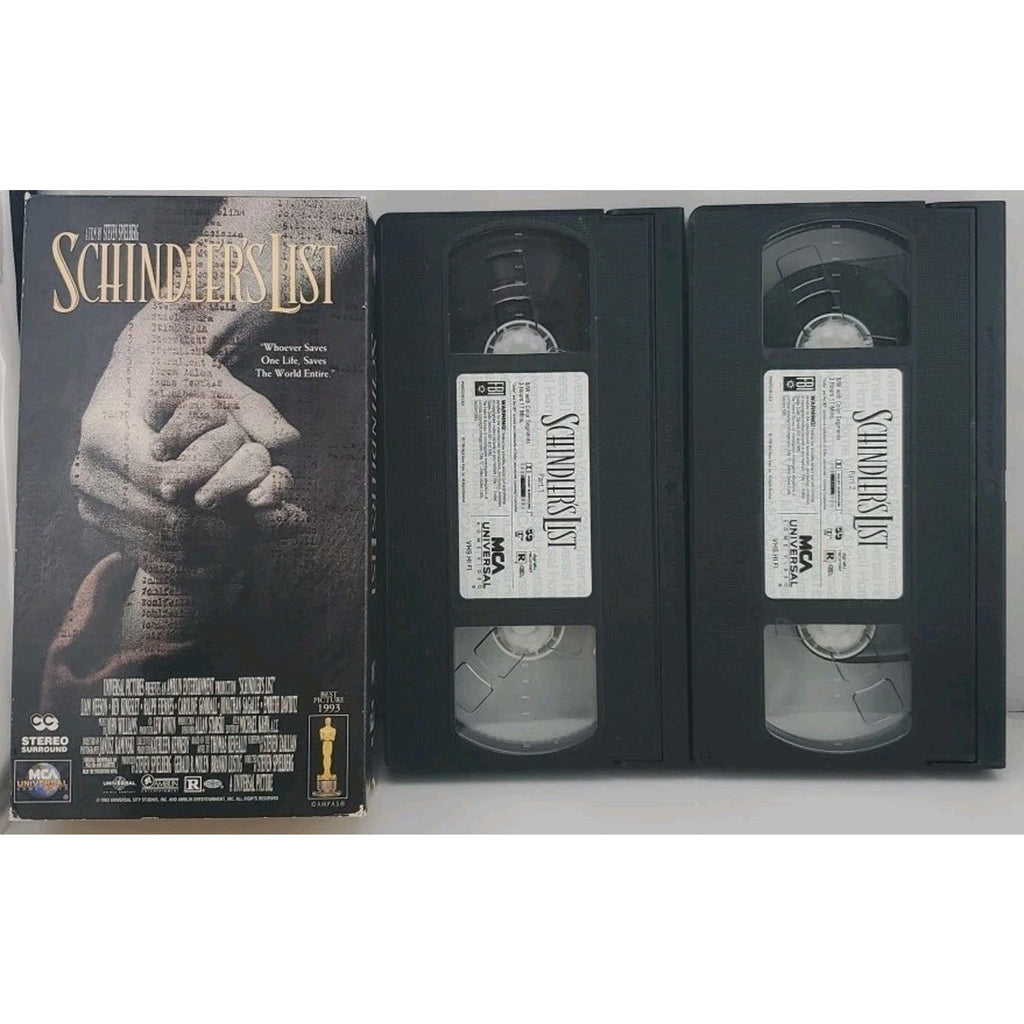 Schindlers List (VHS, 1997, 2-Tape Set)