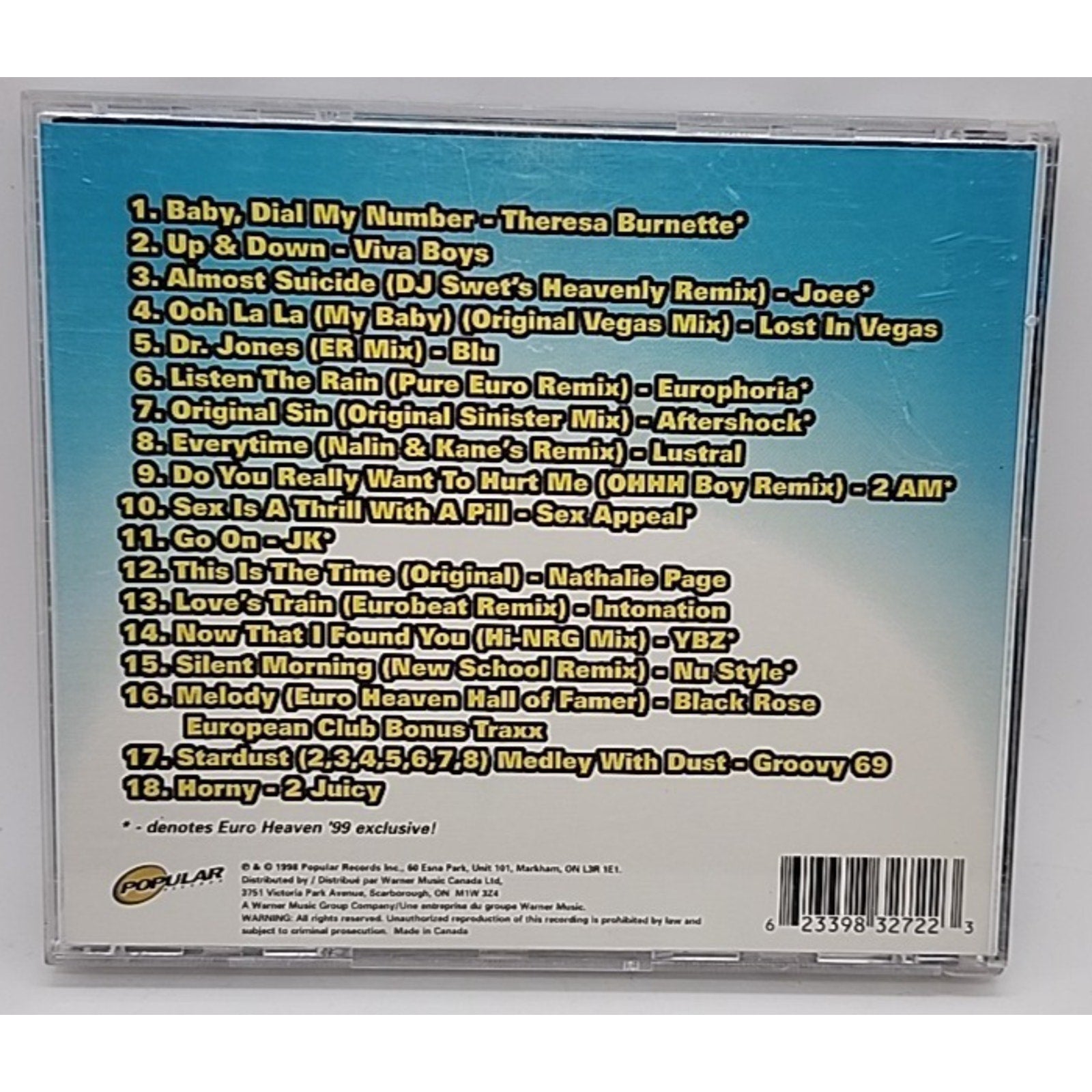 Tony Monaco's Euro Heaven, Vol. 2 by Various Artists (CD, 1998, Popular Records)