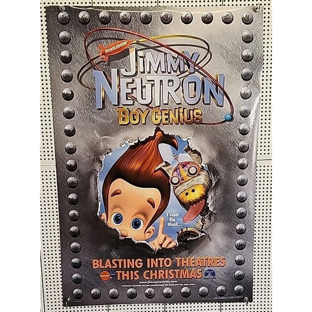 Jimmy Neutron Boy Genius 2001 Original Movie Poster 27x40 Rolled DS