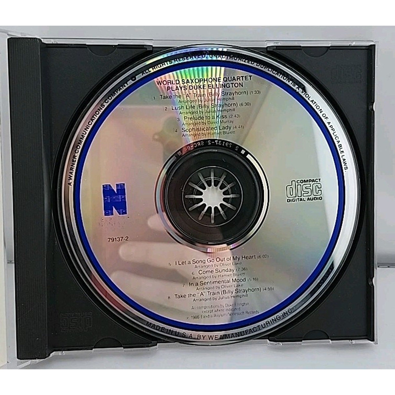 World Saxophone Quartet Plays Duke Ellington CD 1986