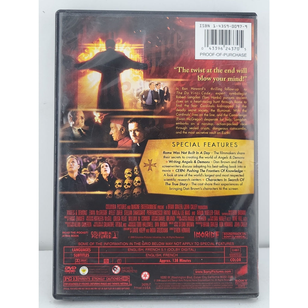 Angels & Demons (DVD, 2009,Theatrical Version)
