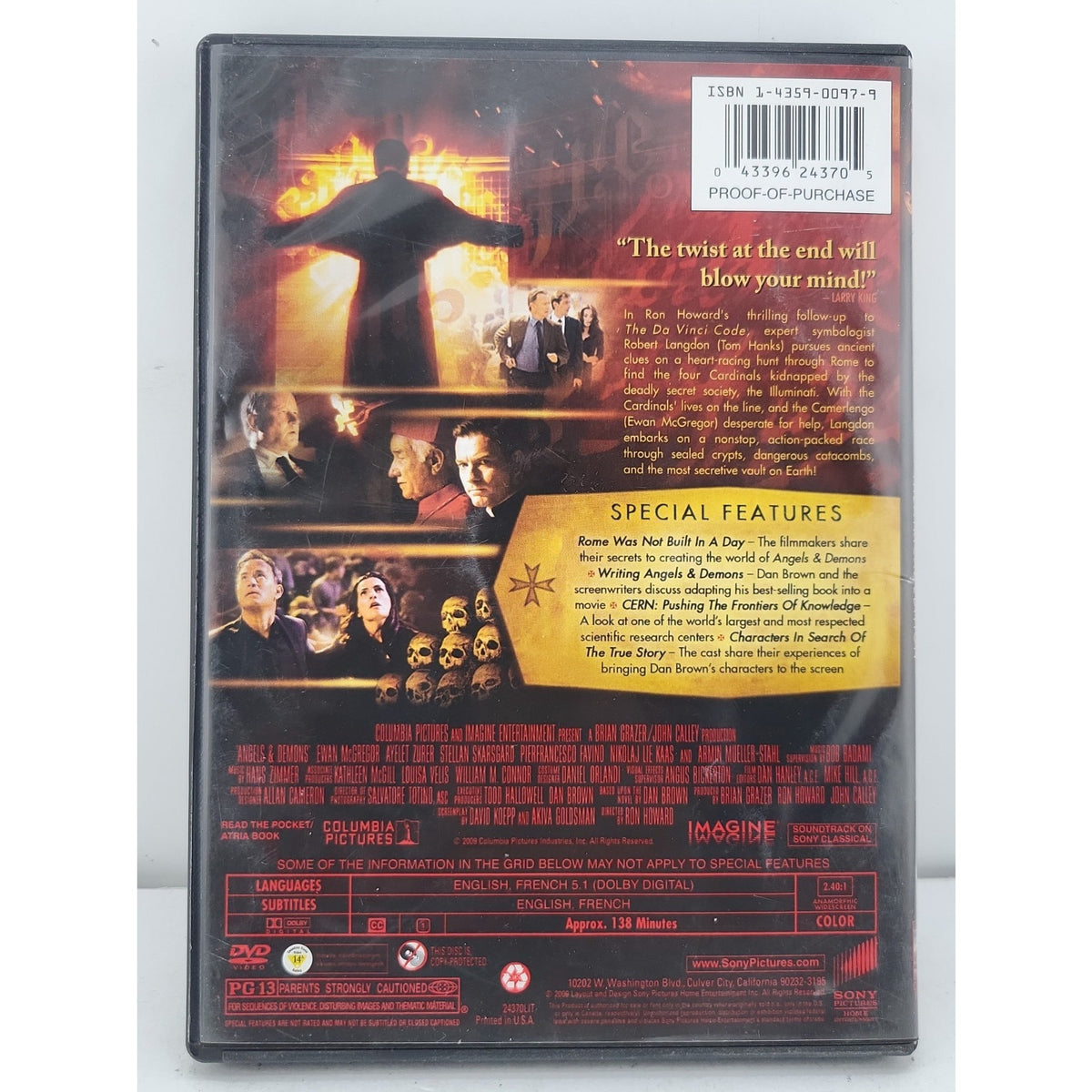 Angels & Demons (DVD, 2009,Theatrical Version)