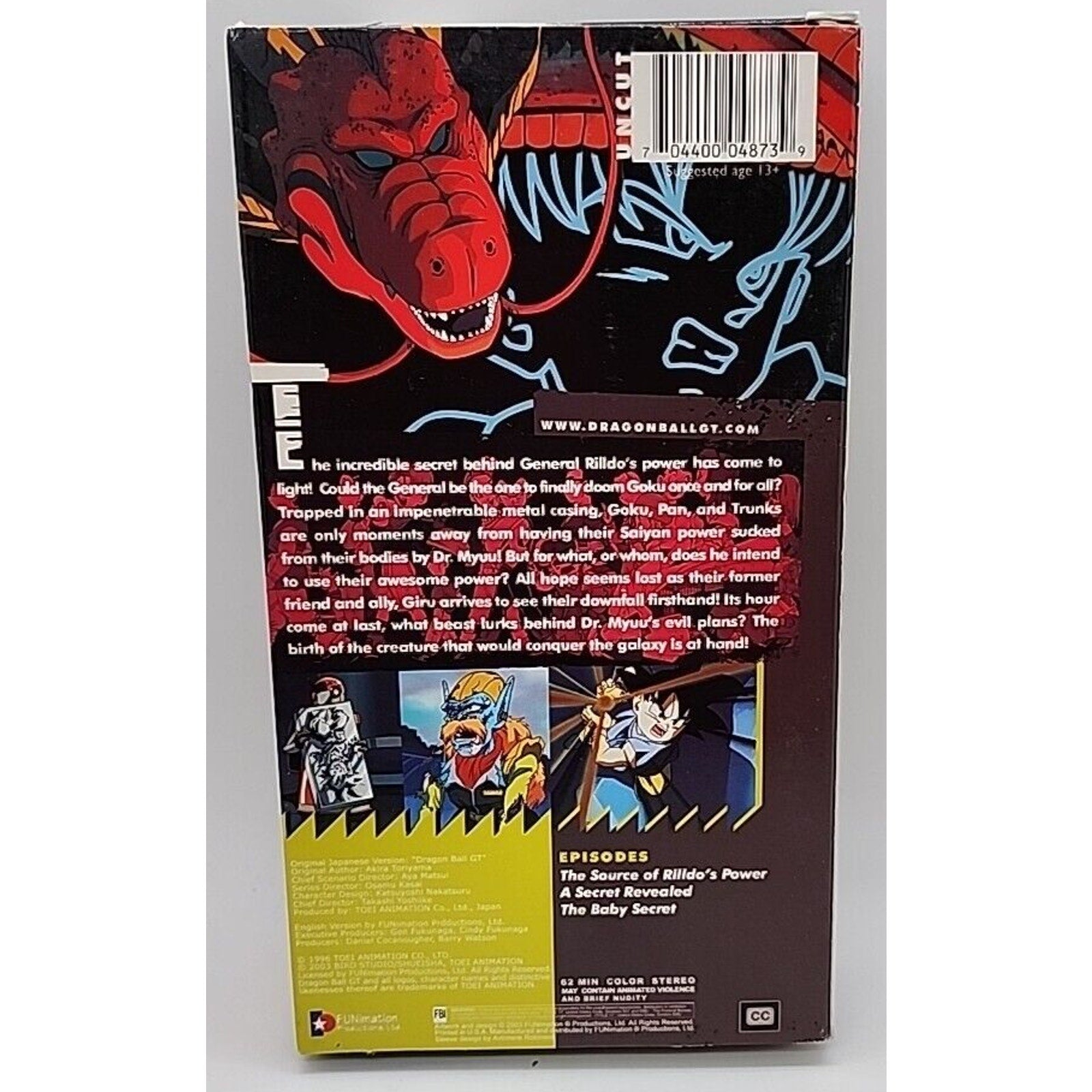 Dragon Ball GT: Baby - Vol. 2: Incubation (VHS, 2003, Unedited)