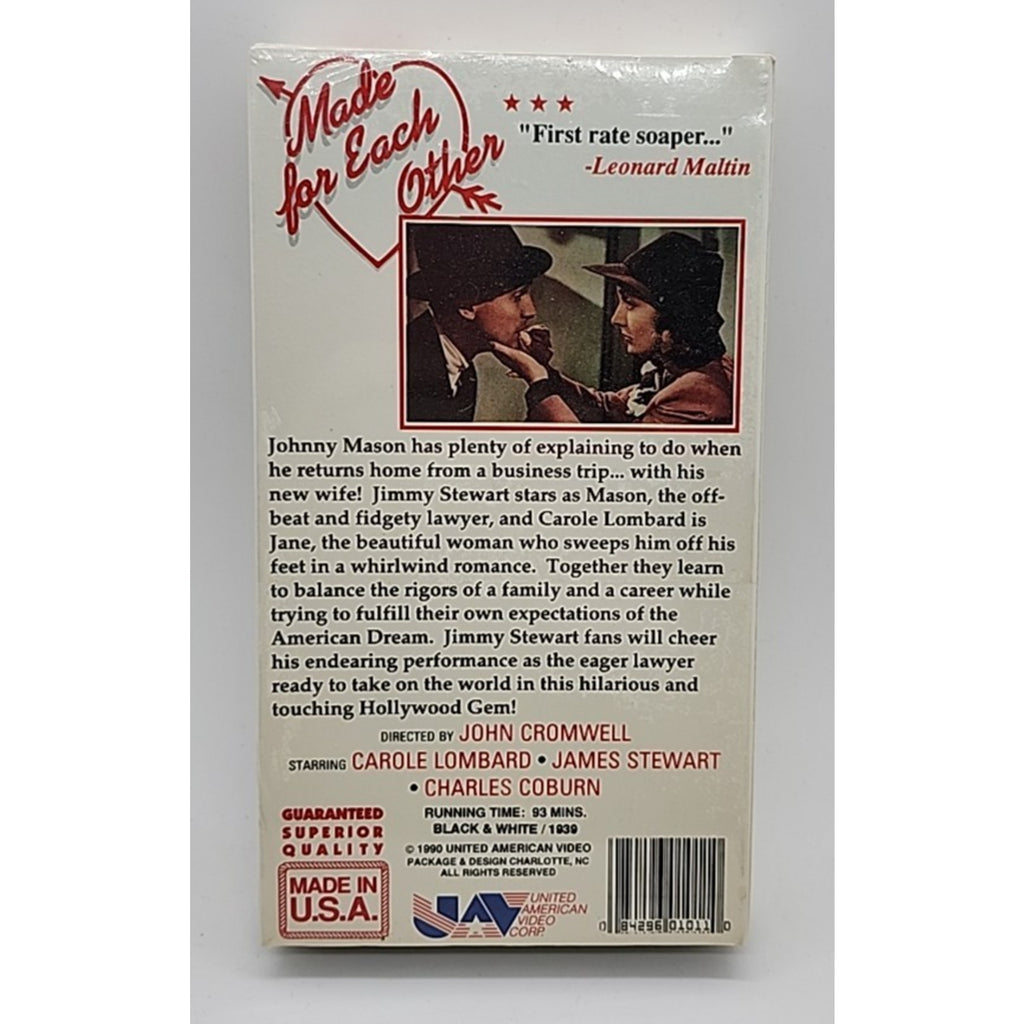 Made for Each Other (VHS, 2000) *Brand New*
