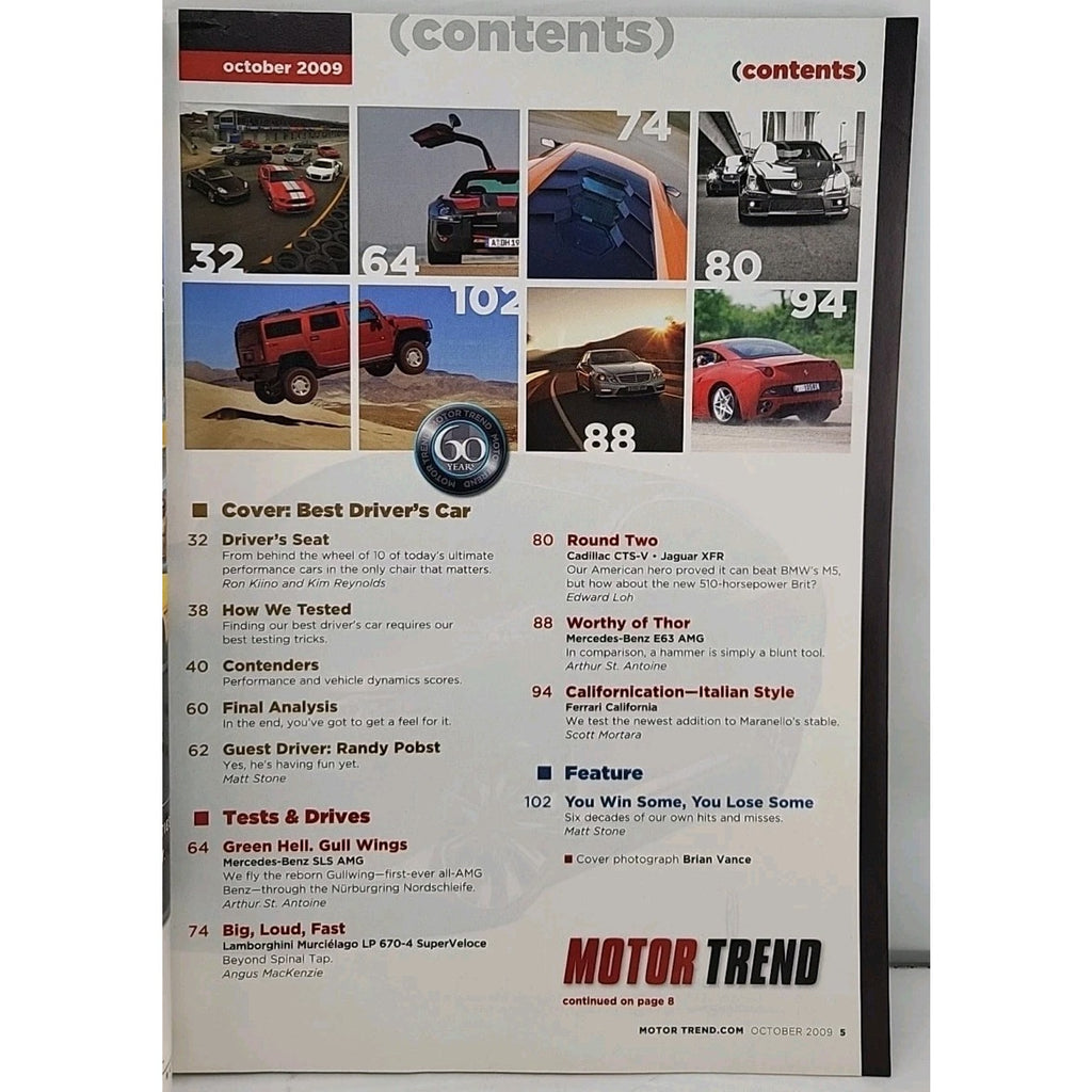 Motor Trend Magazine October 2009