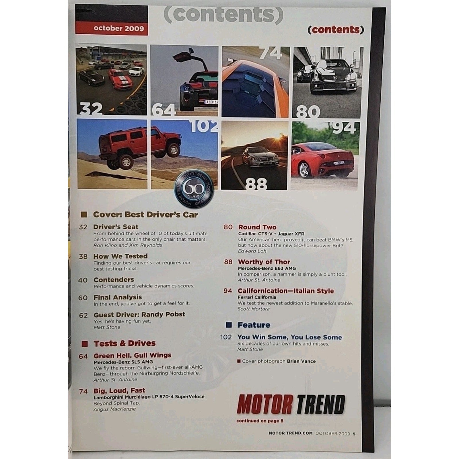 Motor Trend Magazine October 2009