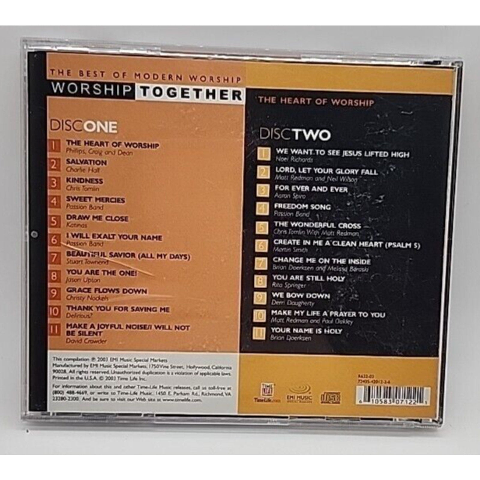 Worship Together: The Heart Of Worship CD 2003 EMI 2 Disc Set