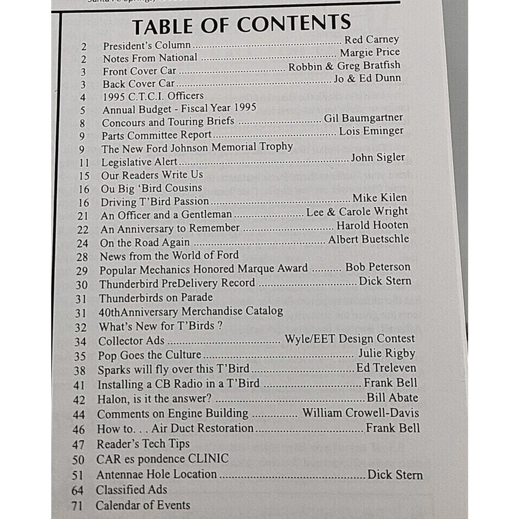 Early Bird Magazine March-April 1995