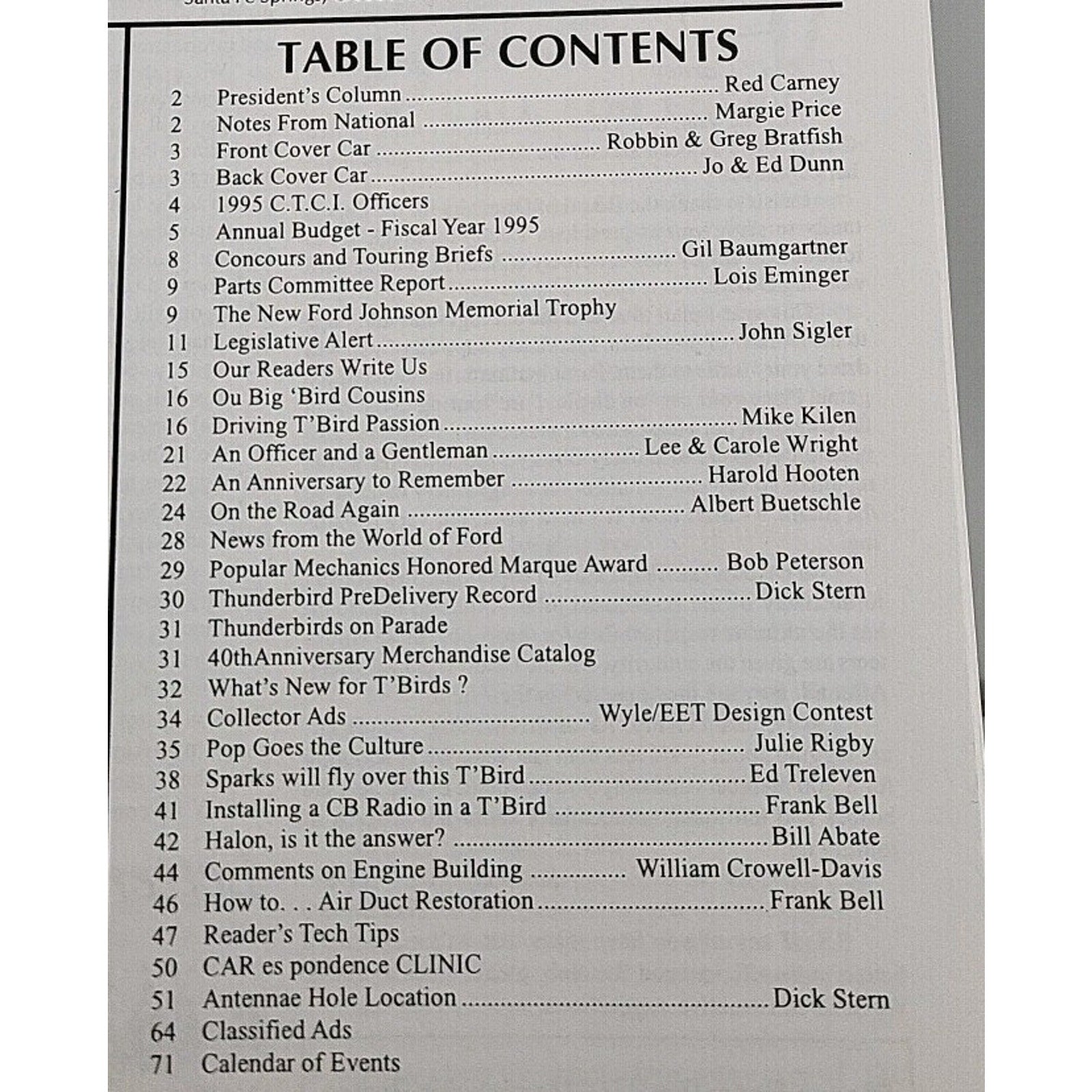 Early Bird Magazine March-April 1995