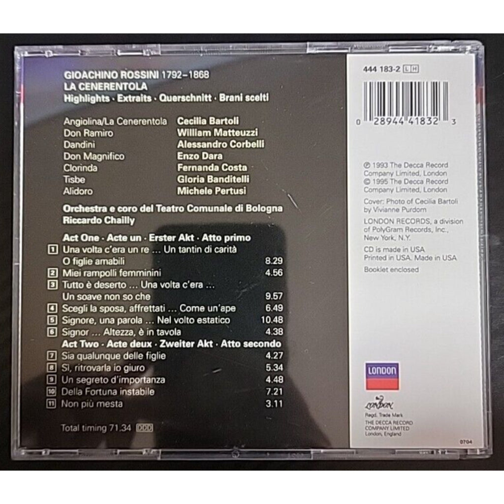 Rossini - La Cenerentola Bartoli, Dara, Matteuzzi, Corbelli, Pertu (CD)