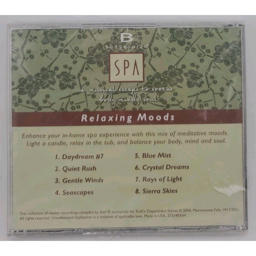 Bodysource Spa - Relaxing Moods (CD) 2004 Soothe Body Mind Soul *Brand New*