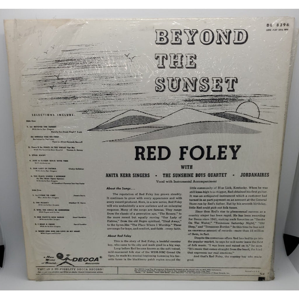 Red Foley – Beyond The Sunset (Record)