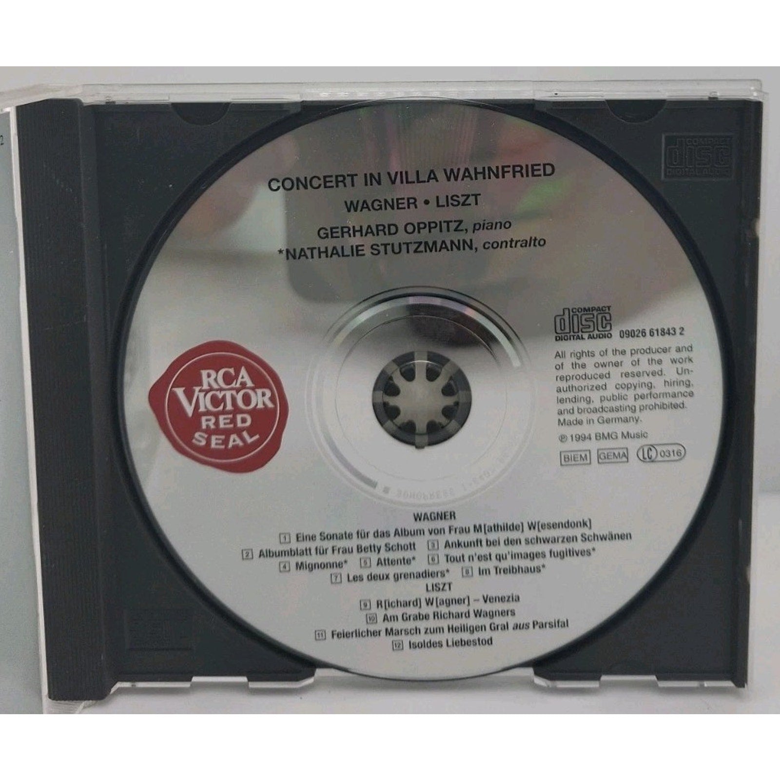 Wagner Liszt - Concert in Villa Wahnfried CD 1994 Classical RCA Victor
