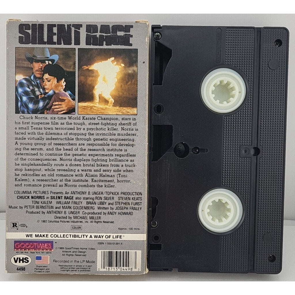 Chuck Norris In Silent Rage (1989, VHS, GoodTimes Home Video)