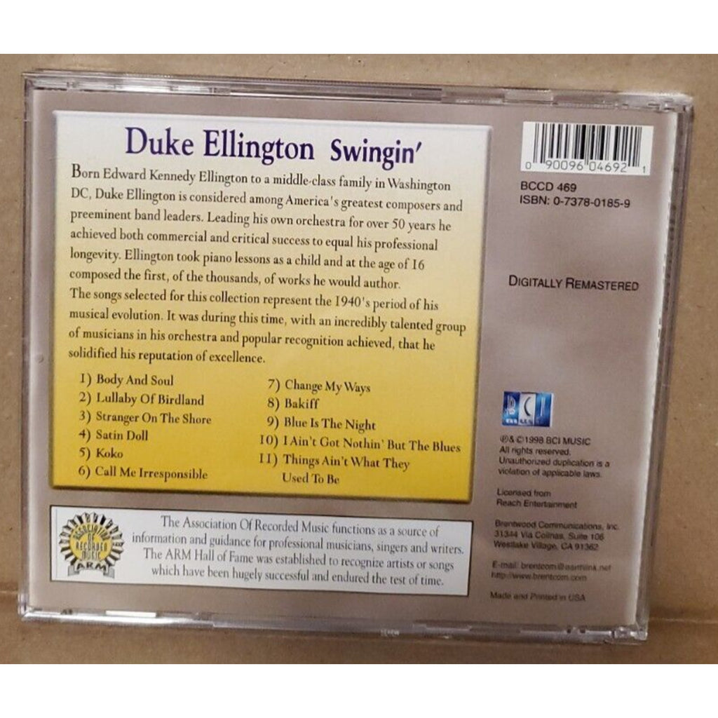 Swingin' by Duke Ellington (CD, Jul-2000, BCI Music (Brentwood Communication))