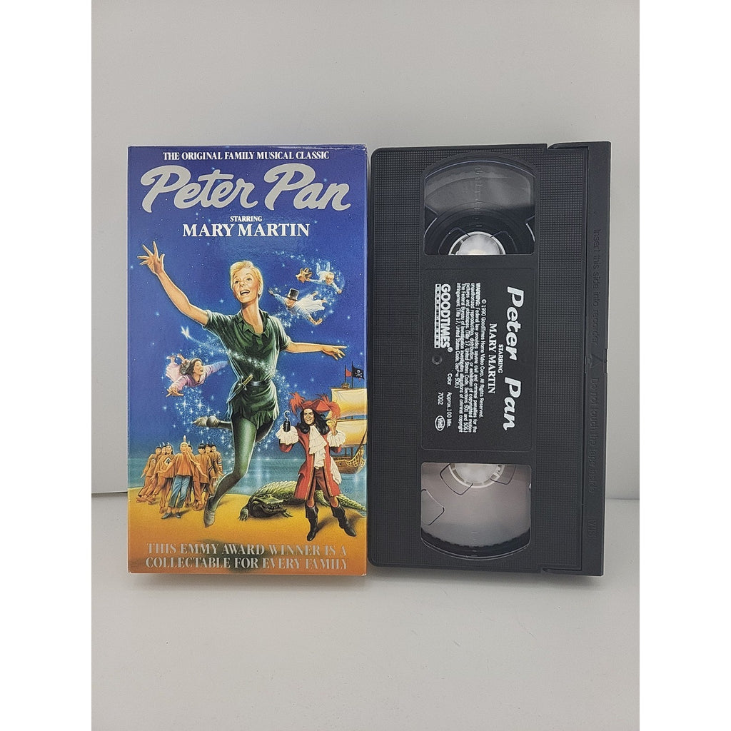 Peter Pan VHS Tape Original Family Musical Classic 1989 Mary Martin Slipcover