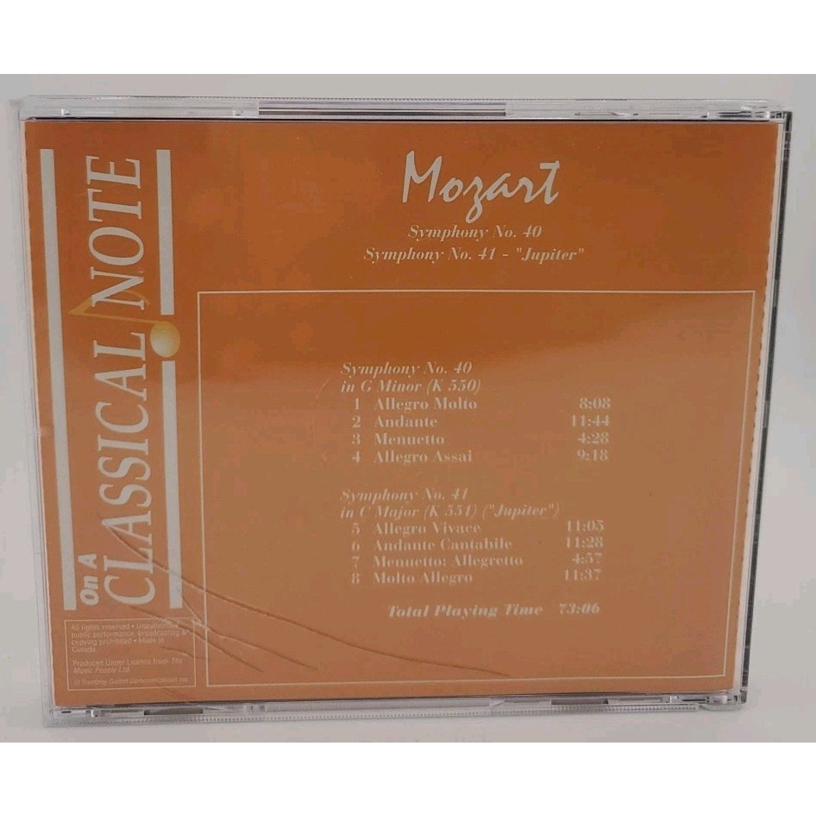 Mozart On A Classical Note #01 (CD)