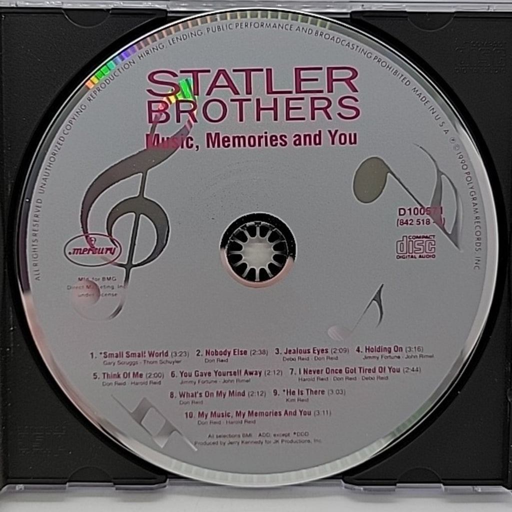 The Statler Brothers Music Memories And You (CD)