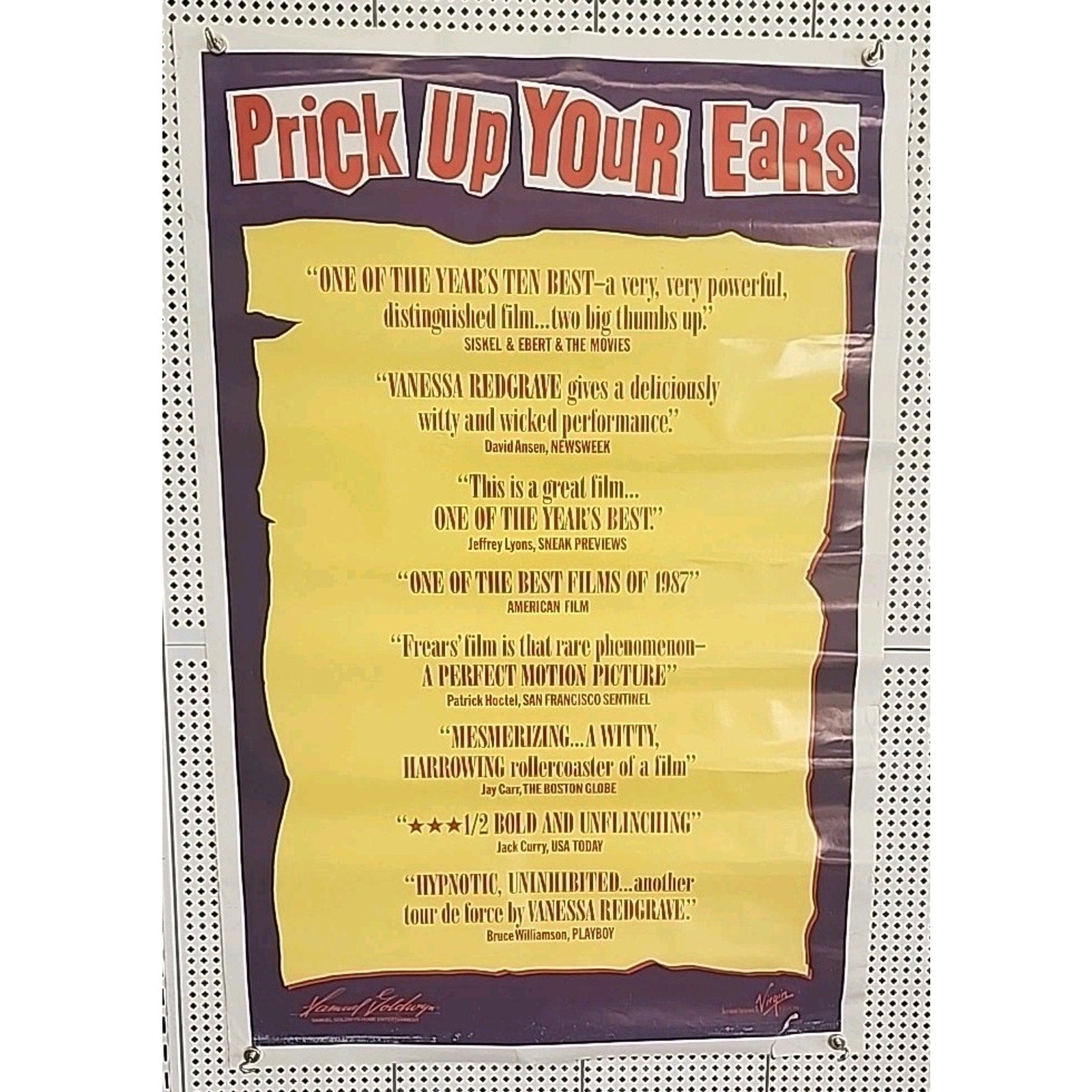 Prick Up Your Ears Movie Poster 27x40