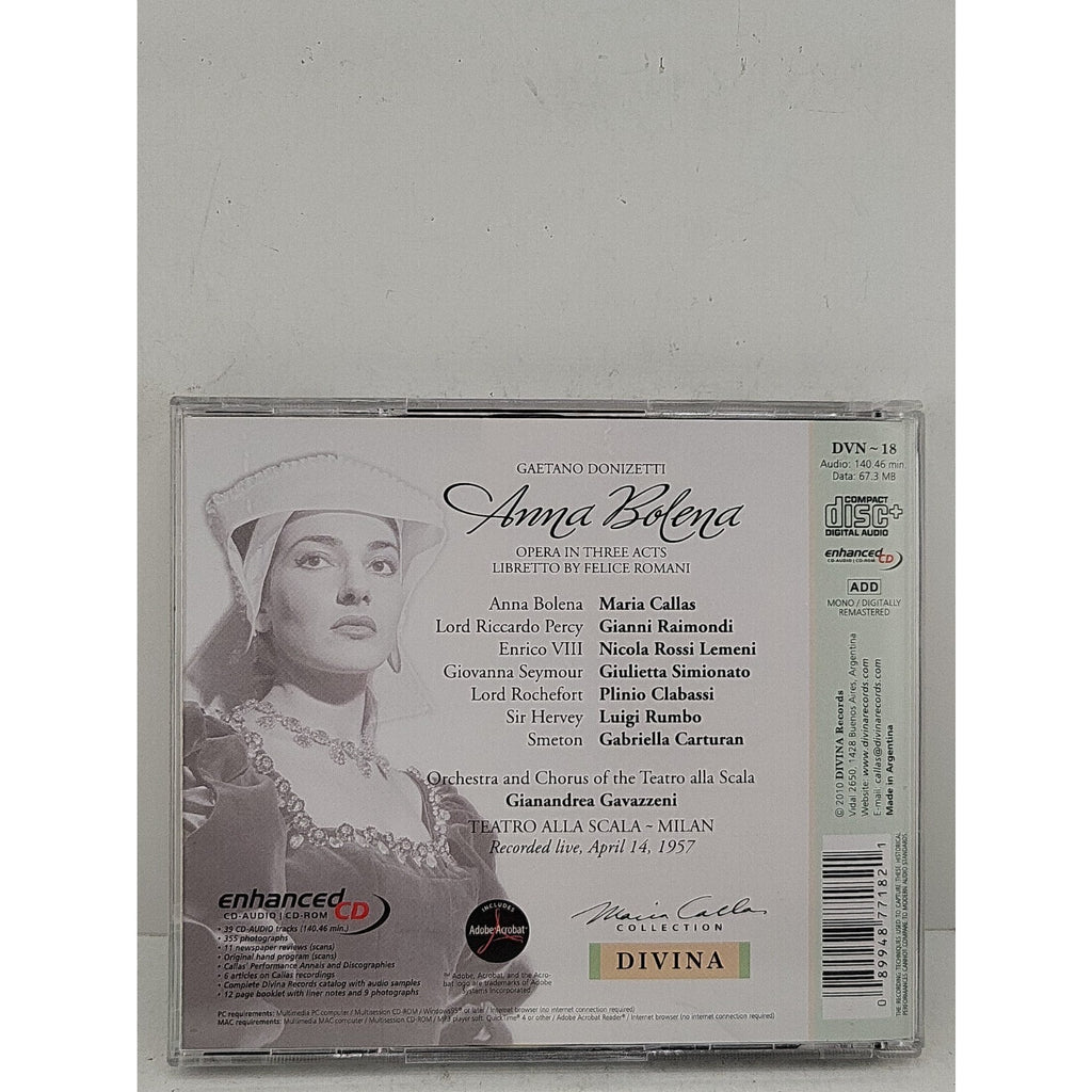 Maria Callas Anna Bolena (Live 1957 Recording) CD