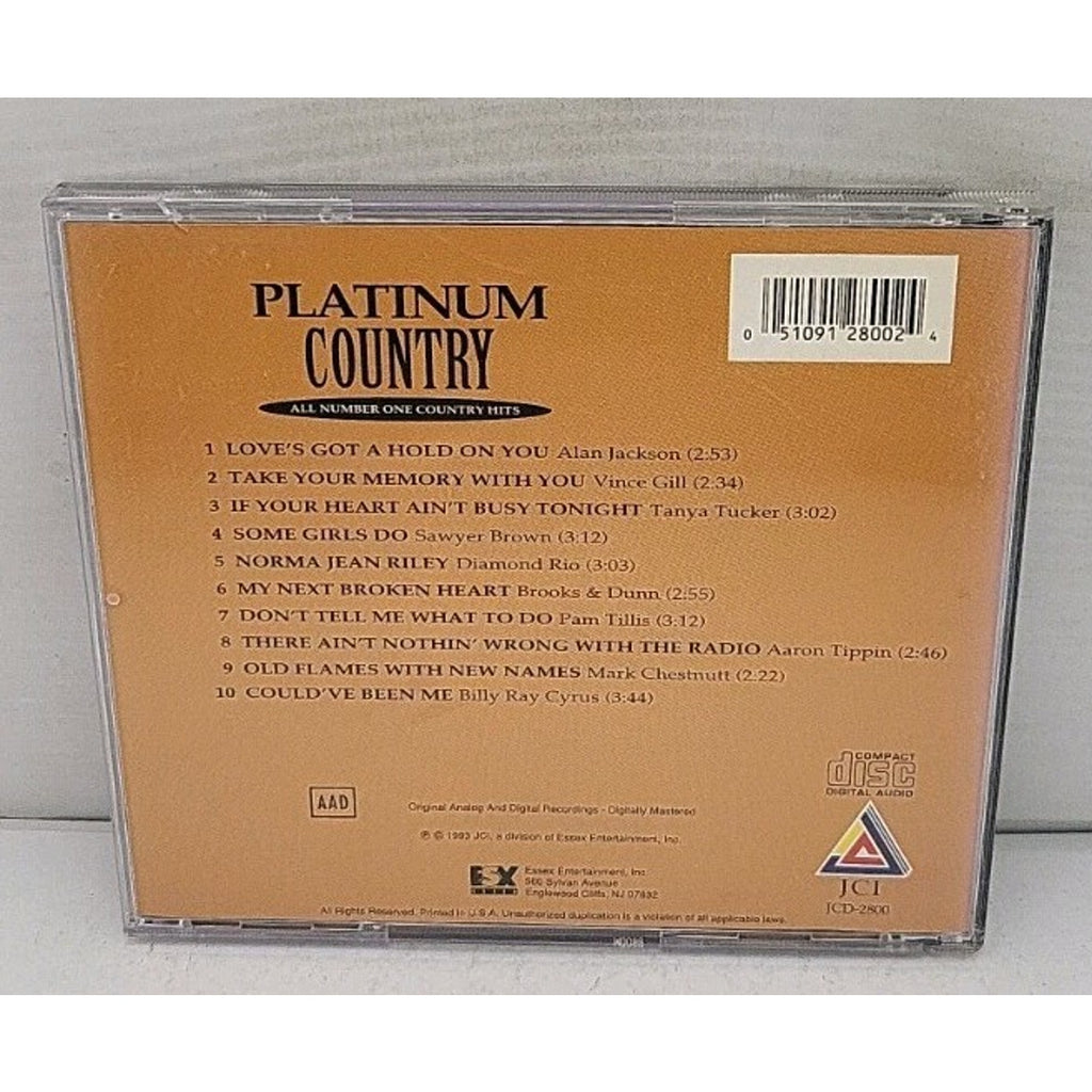 Platinum Country: All Number One Country Hits by Various Artists (CD, JCI...