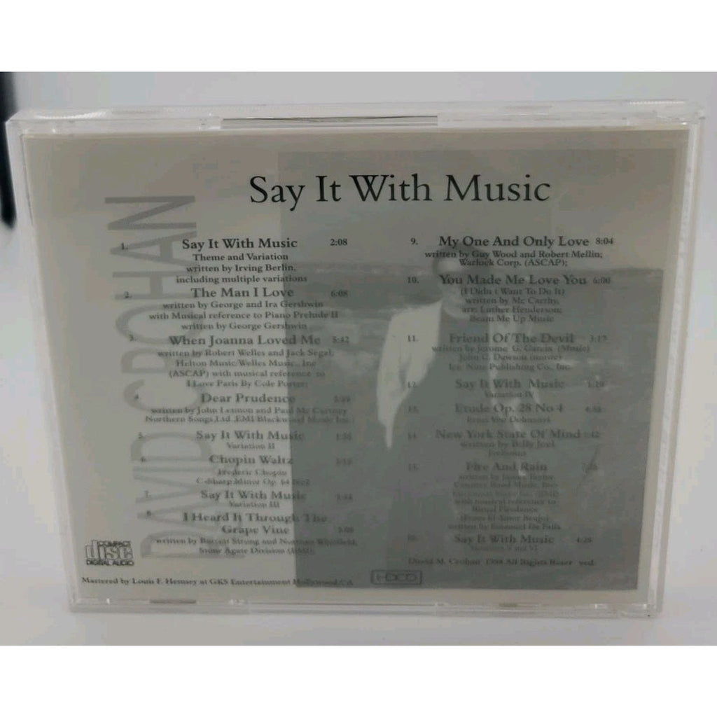 David Crohan Say It With Music (CD)