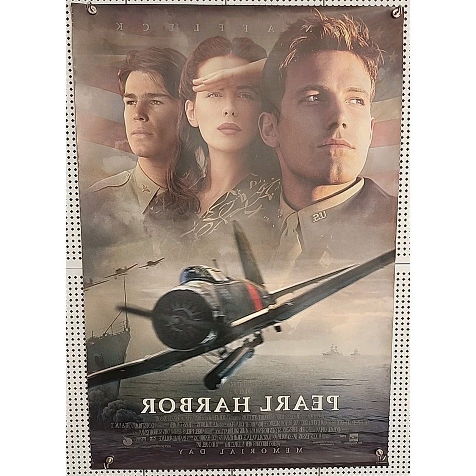 Pearl Harbor Original 2001 Double Sided Movie Poster 40" x 27" DS Ben Affleck