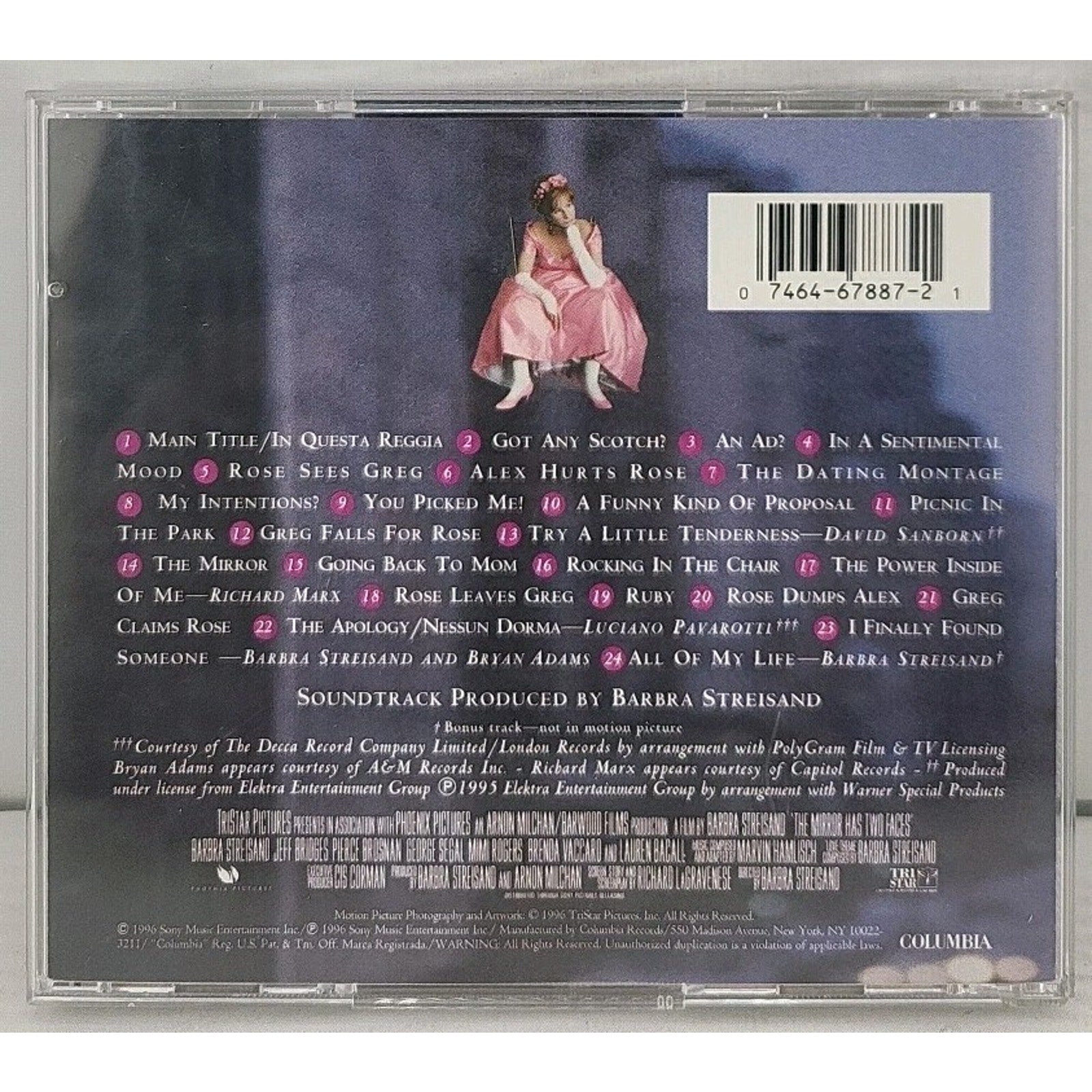 The Mirror Has Two Faces Soundtrack by Barbra Streisand (CD, 1996)