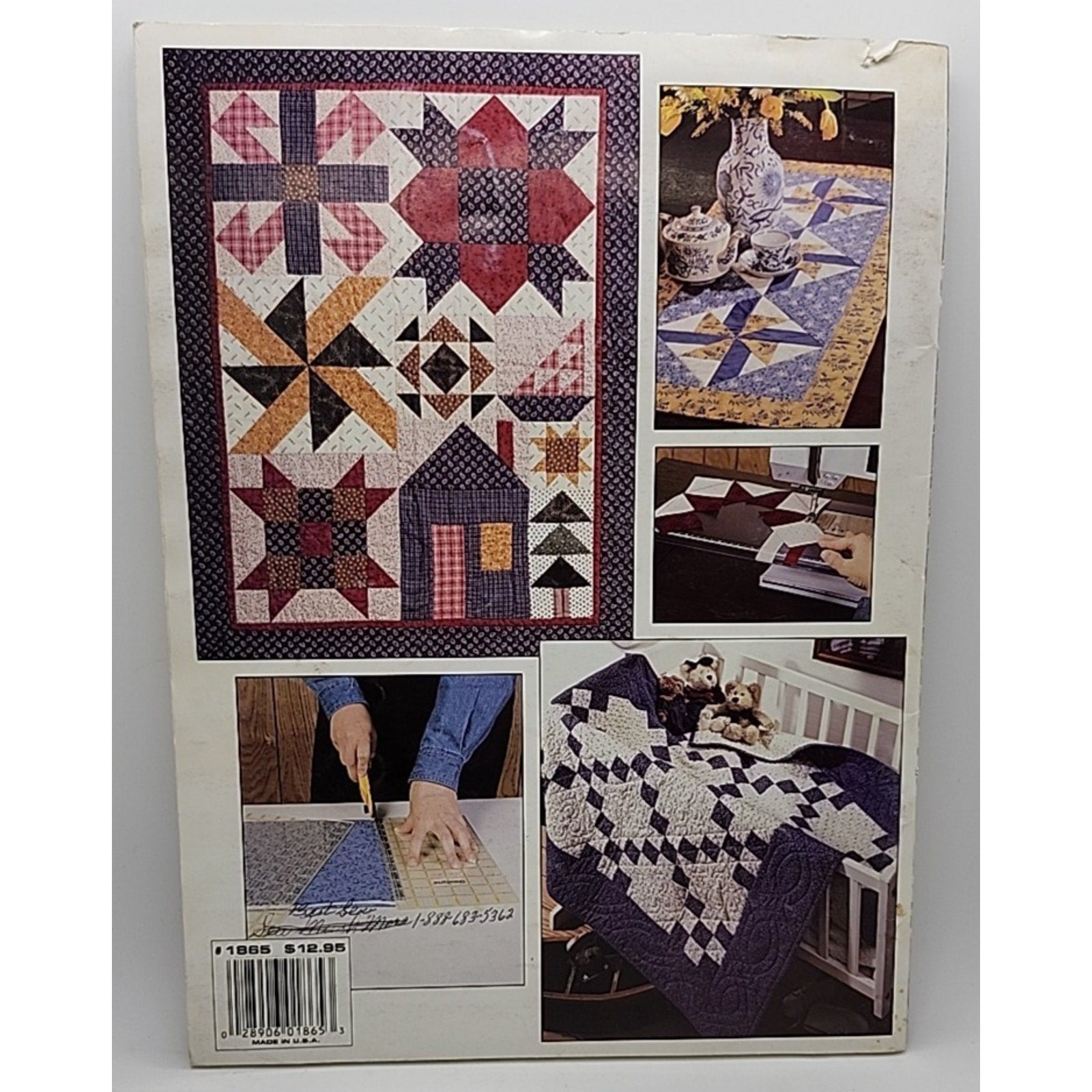 1999 Leisure Arts Basic Guide To Rotary Cut Quilts Book Softcover Pattern Book