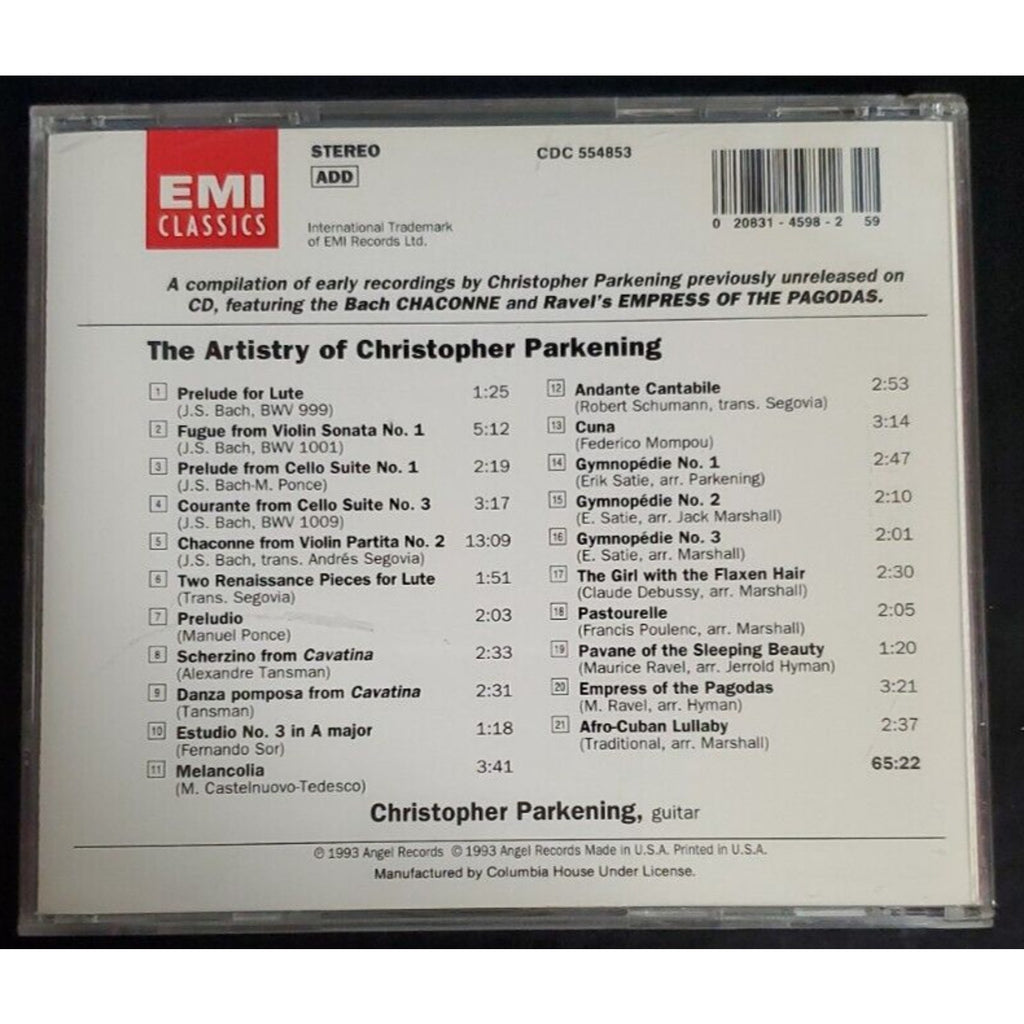 The Artistry of Christopher Parkening (CD, May-1993, EMI Music Distribution)