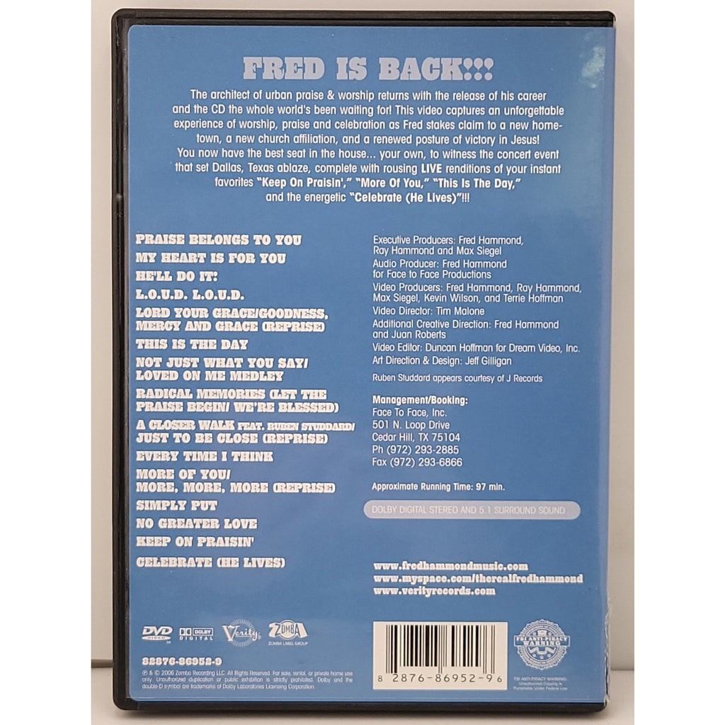 Fred Hammond - Free to Worship - Live at the Potters House (DVD, 2007)
