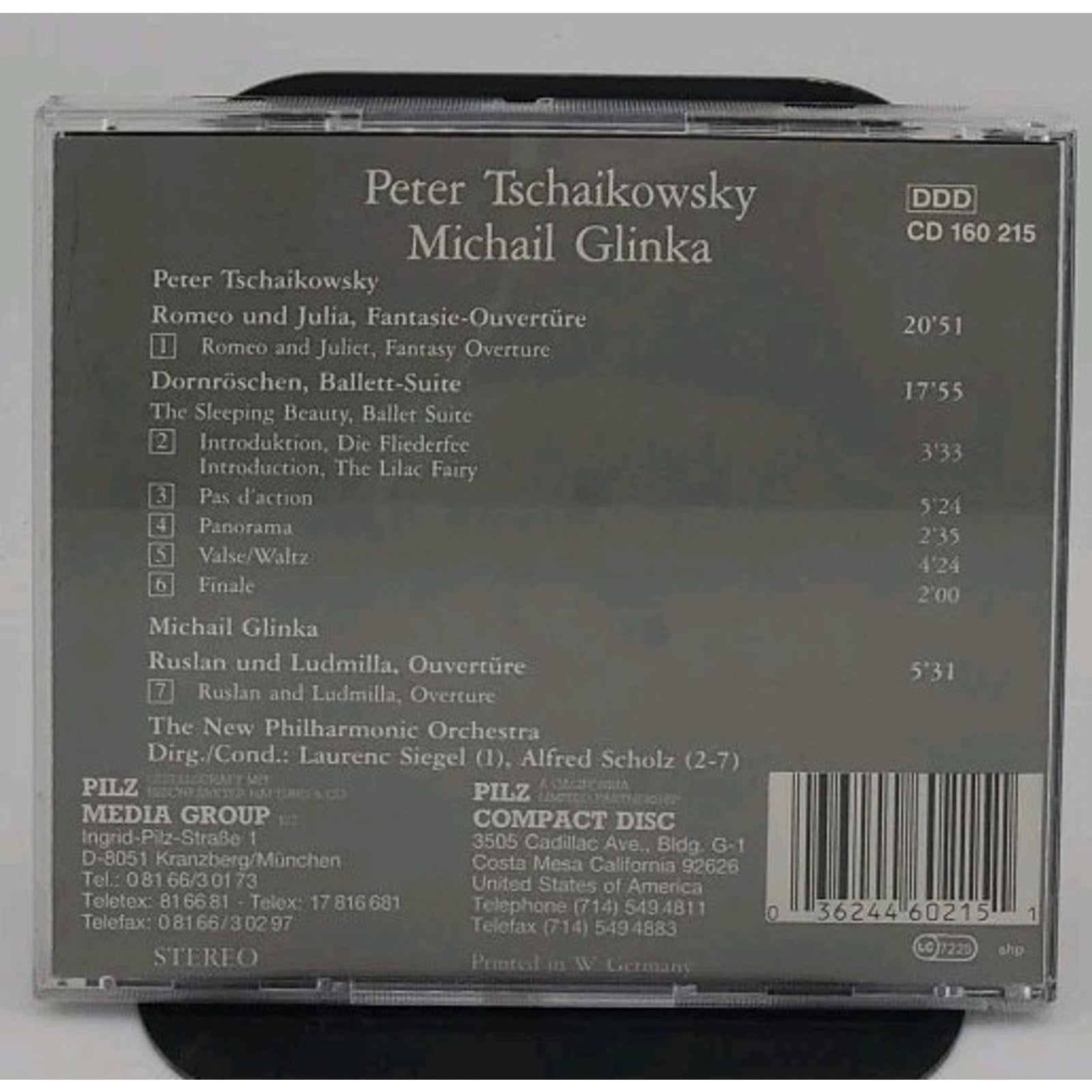 Vienna Master Series Classic: Tschaikowsky-Glinka Romeo and Julia Dornroschen CD