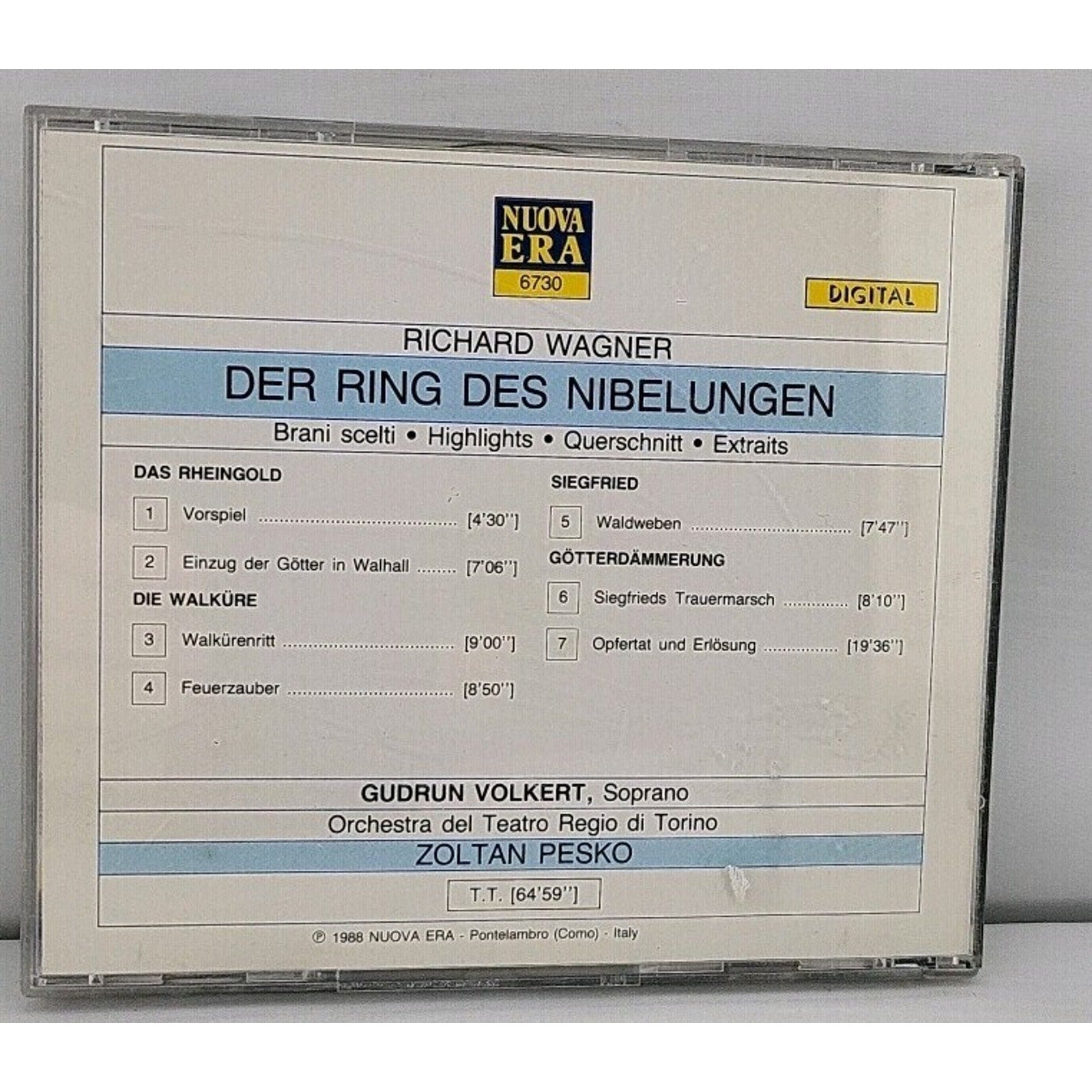Wagner - Der Ring Des Nibelungen - Highlights Volkert - Orchestra Del Teatro...