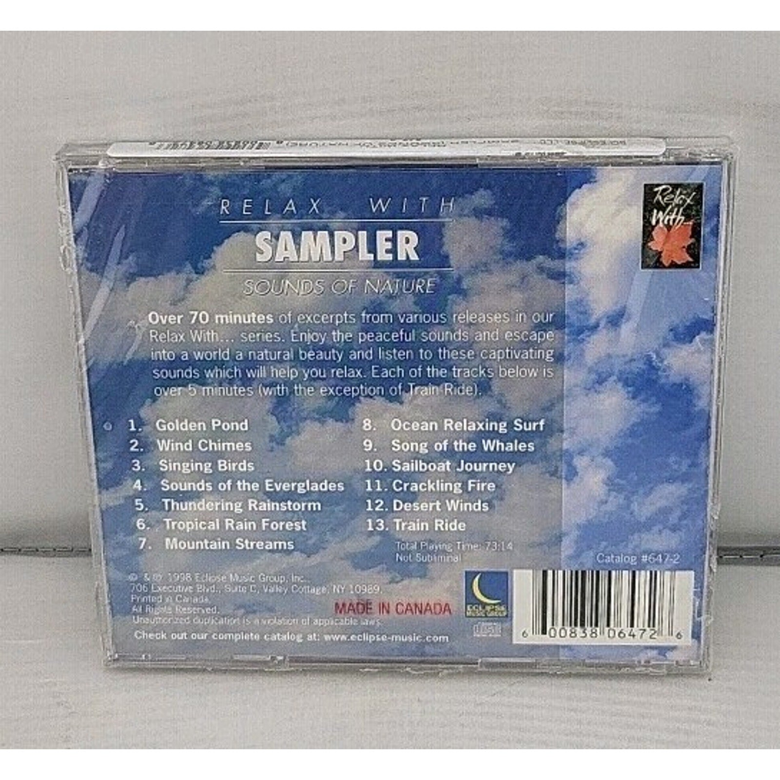 Sounds of Nature Sampler [Eclipse] by Environmental (CD, Jun-1999) *Brand New*