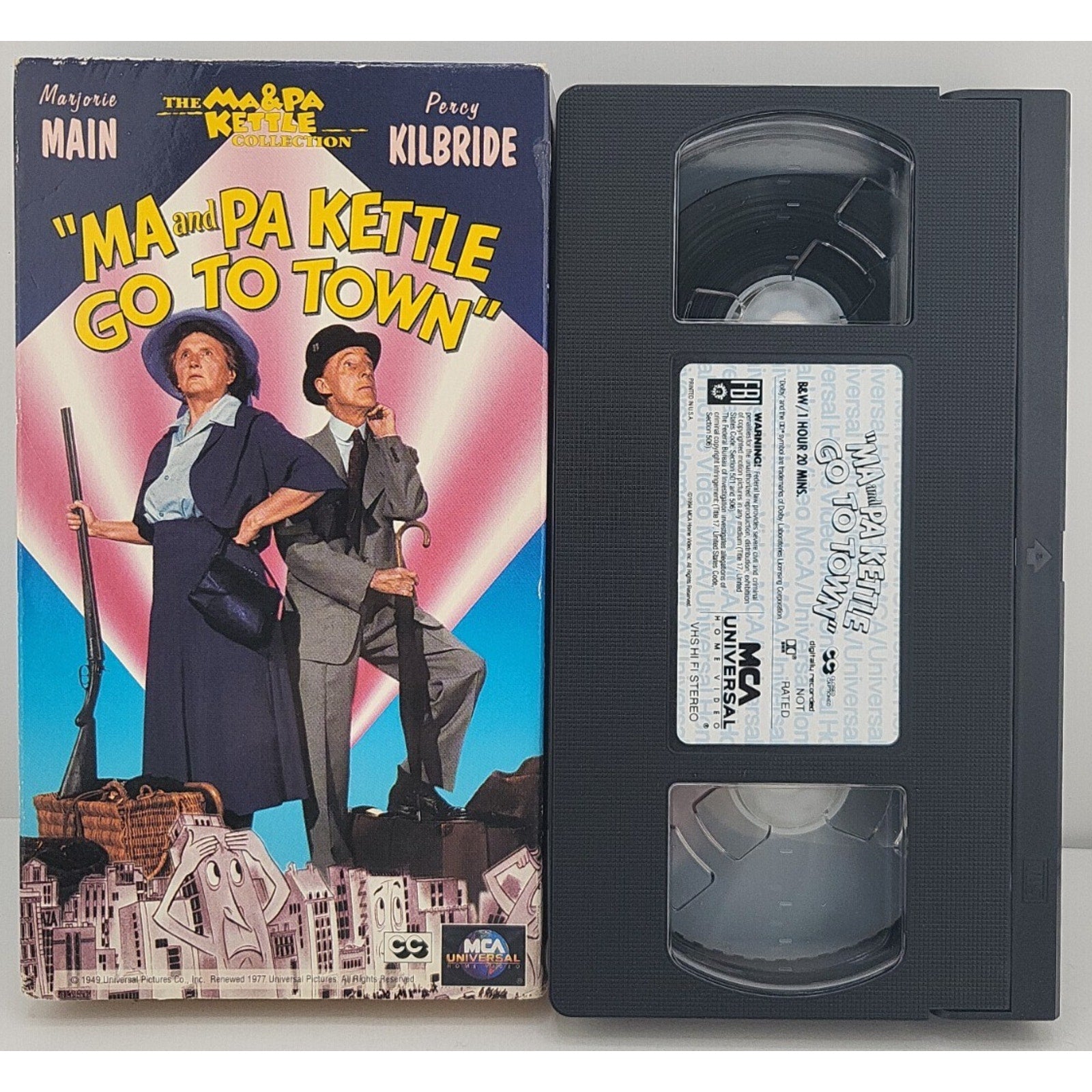 Ma and Pa Kettle Go to Town (VHS, 1994)