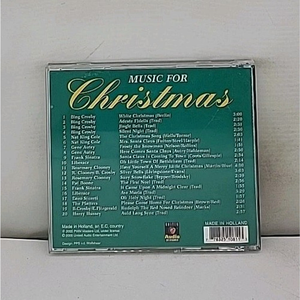 United Audio Music For Christmas 20 Songs Compilation CD Bing Crosby Sinatra