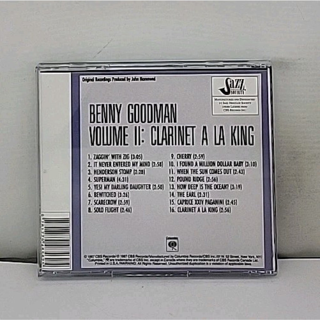 Volume II: Clarinet A La King By Benny Goodman CD