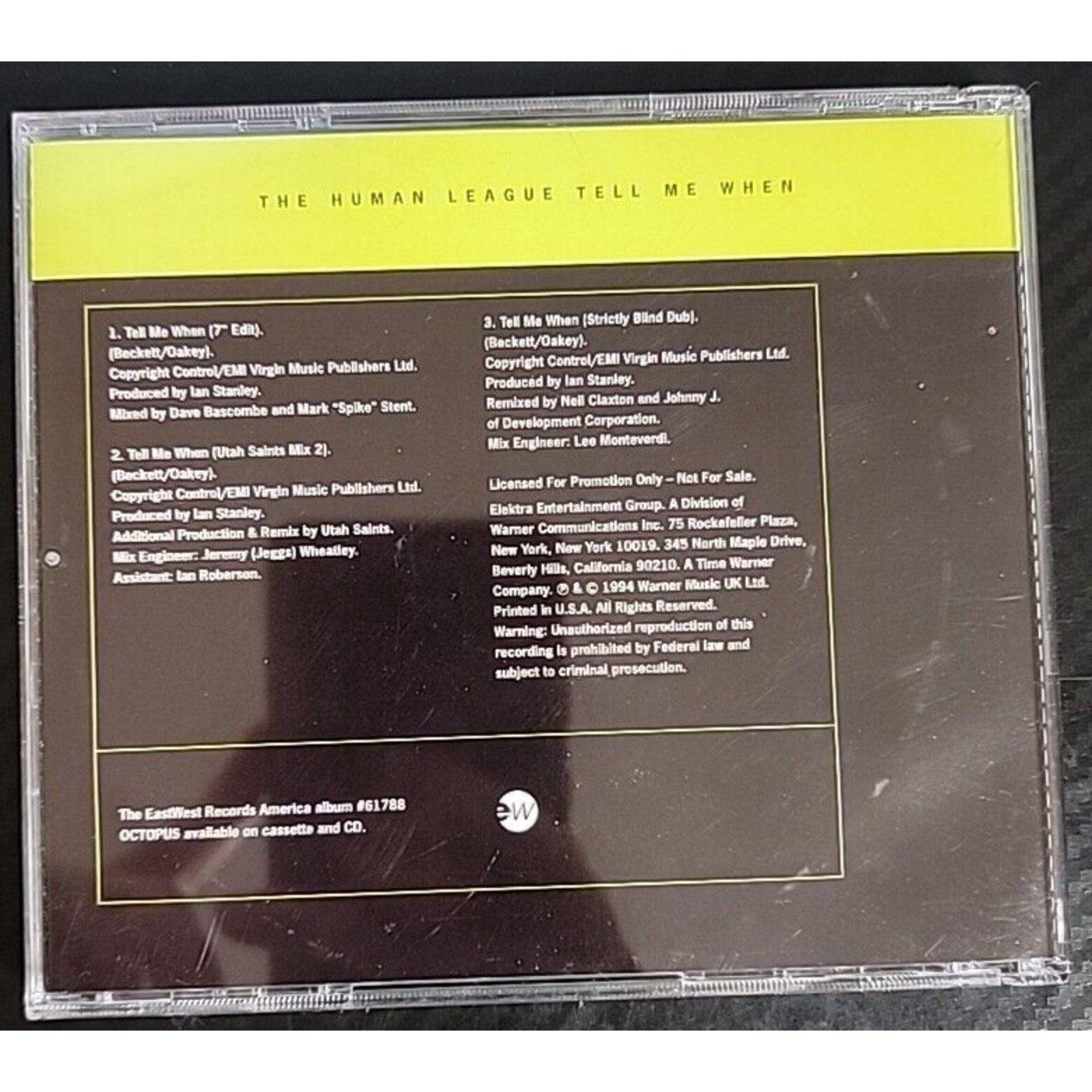 The Human League Tell Me When CD