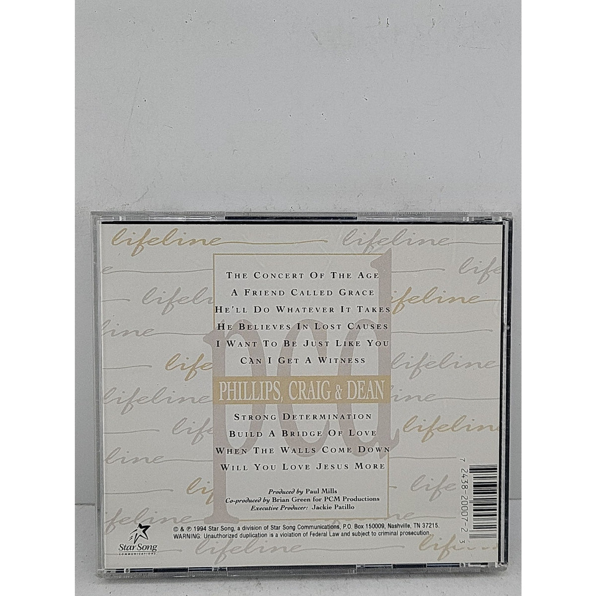 Lifeline by Phillips, Craig & Dean (CD, Jan-1995, Sparrow Records)