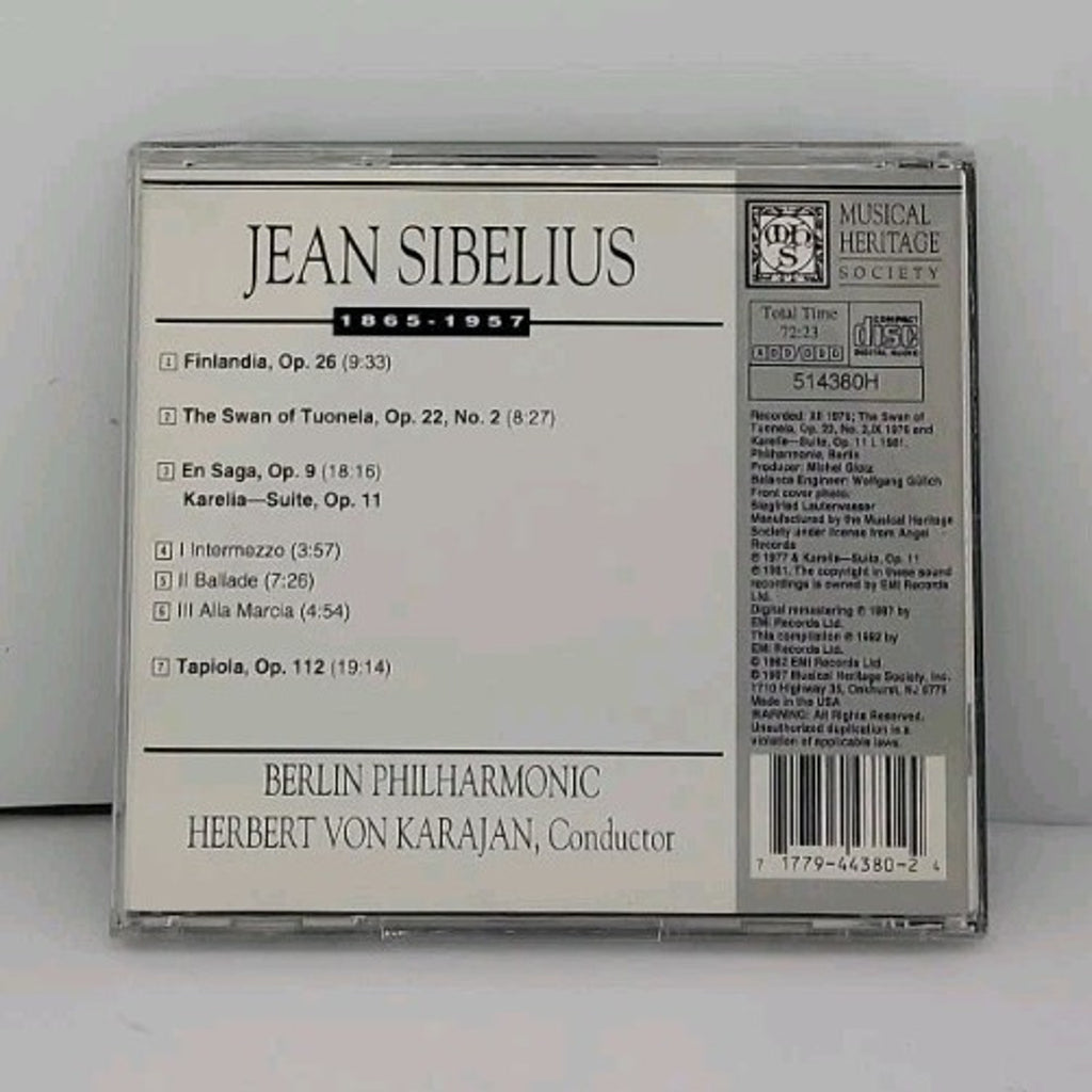 Sibelius CD Herbert Von Karajan Berliner Philharmoniker