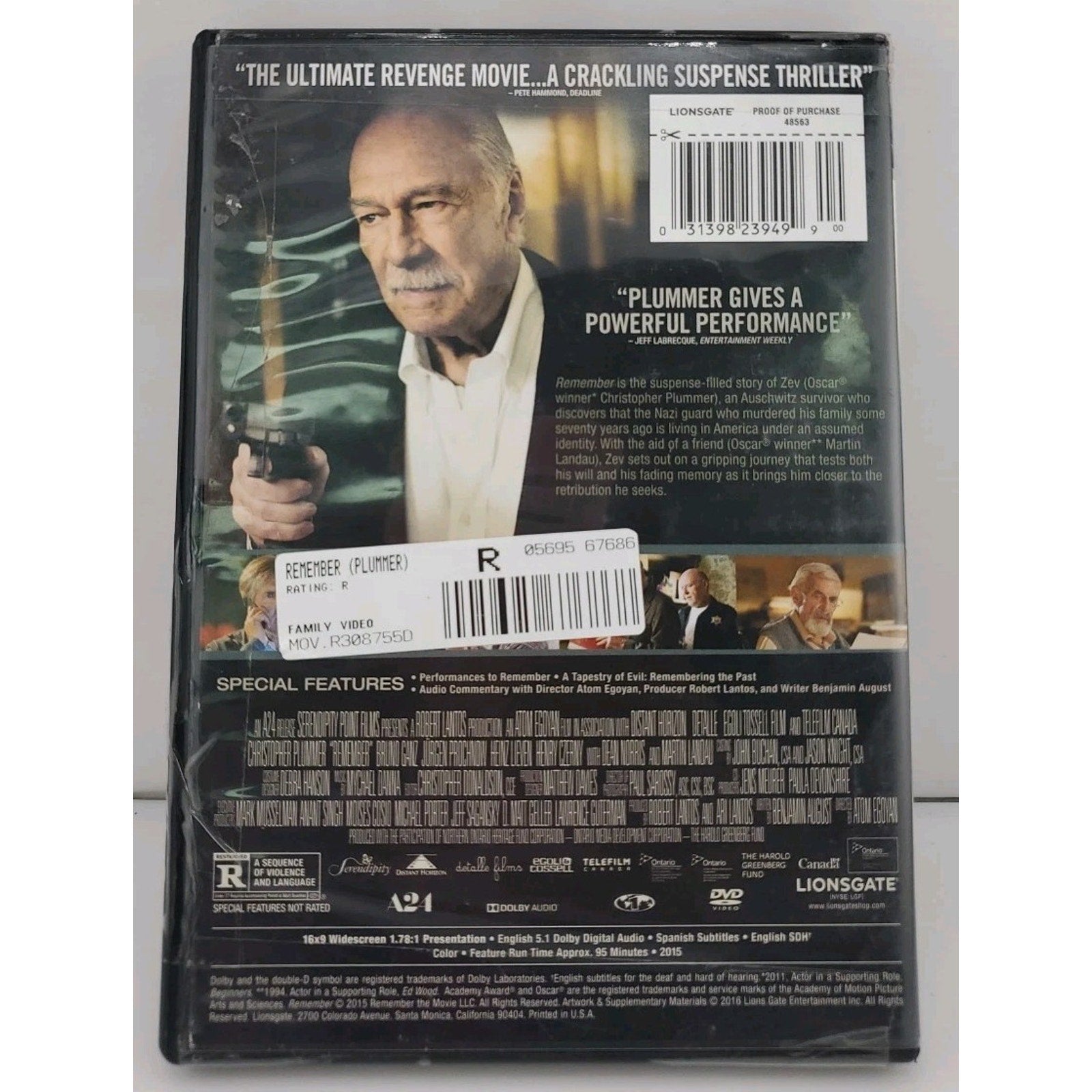 Remember (DVD, 2015)